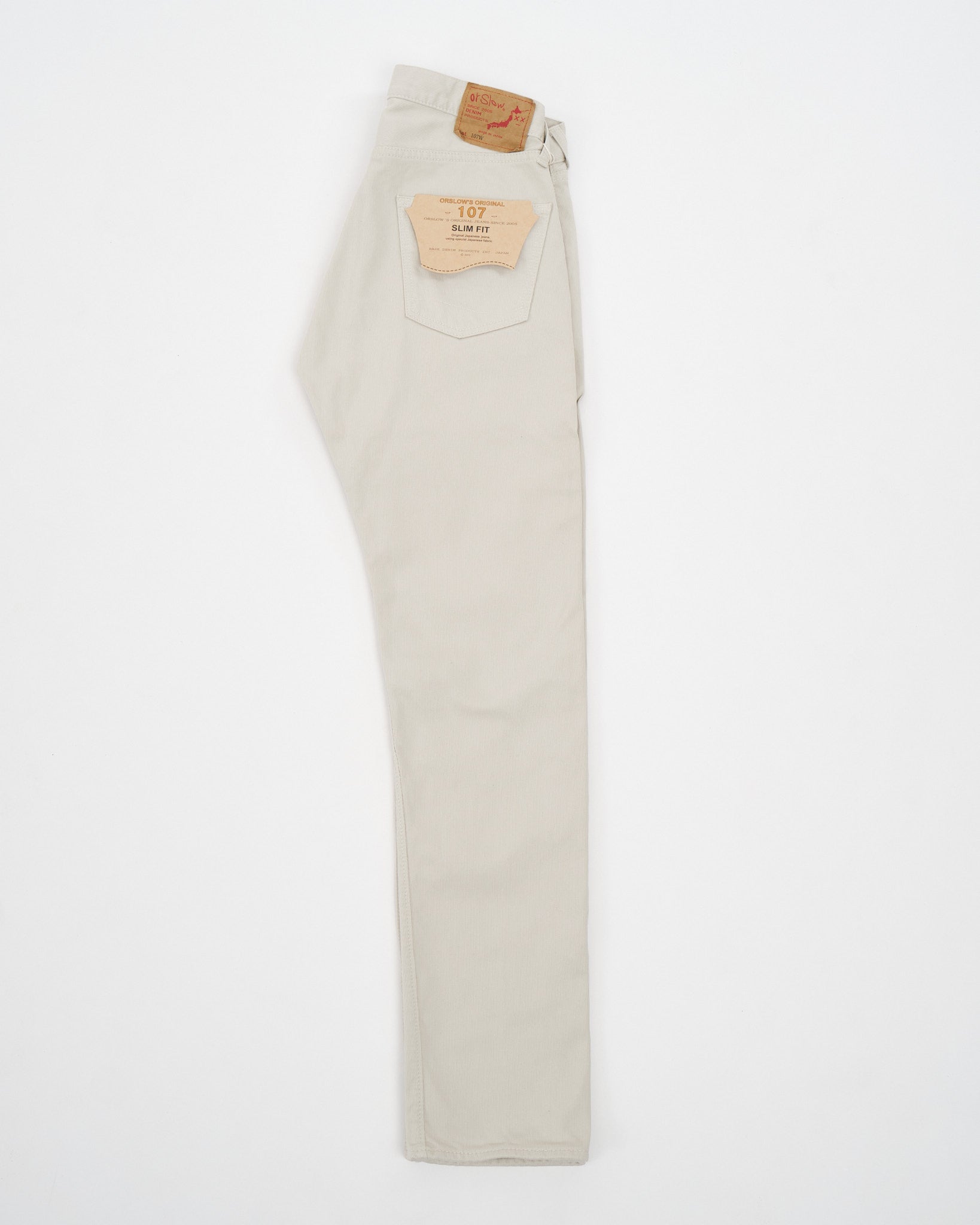 107 COTTON PIQUE IVY FIT PANTS IVORY by Orslow ▶️ Meadow