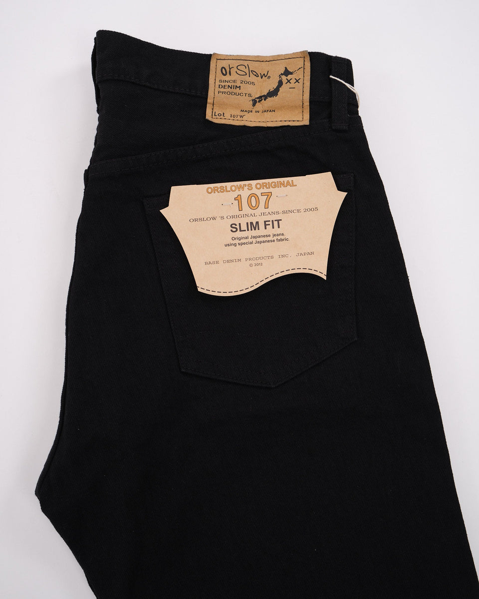 107 IVY FIT BLACK DENIM by Orslow ▶️ Meadow