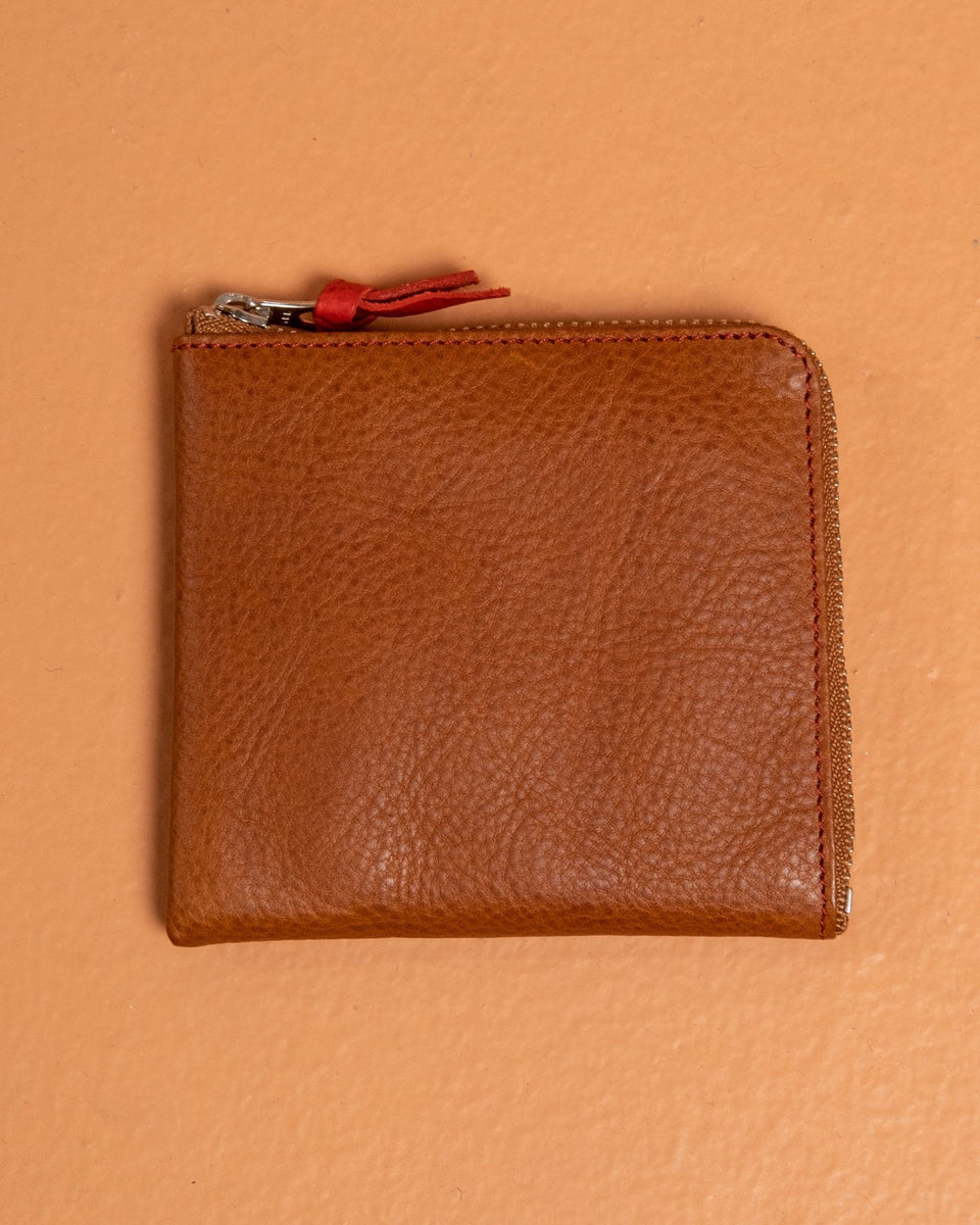 Shop Double Zip Wallet Brown Red by Beams+ ▶️ Meadow