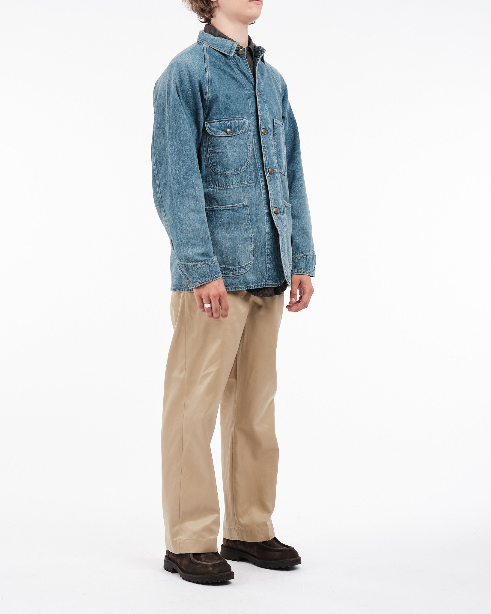 1950'S COVERALL DENIM USED WASH - Meadow