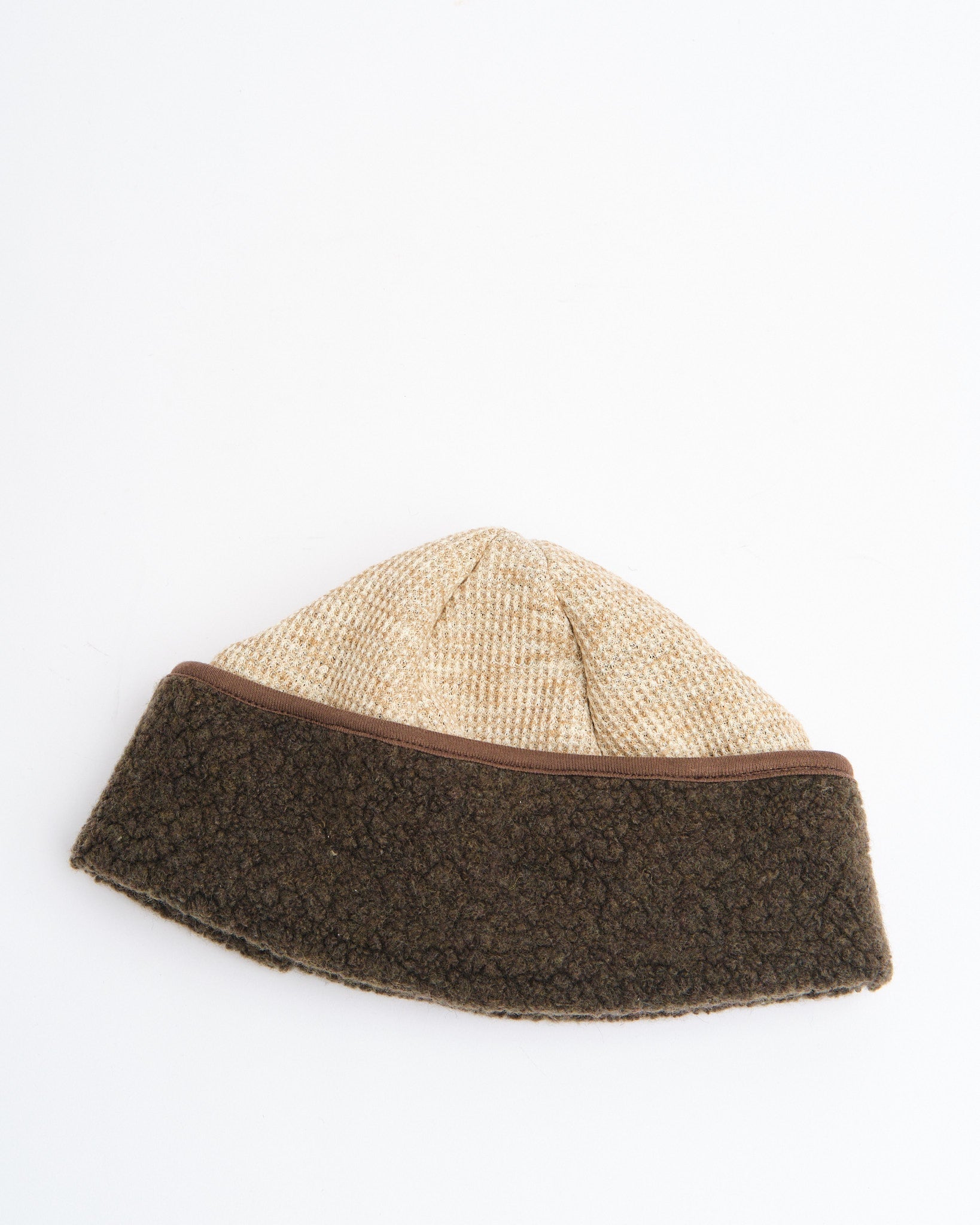 2 Tone Beanie Brown with Olive - Meadow