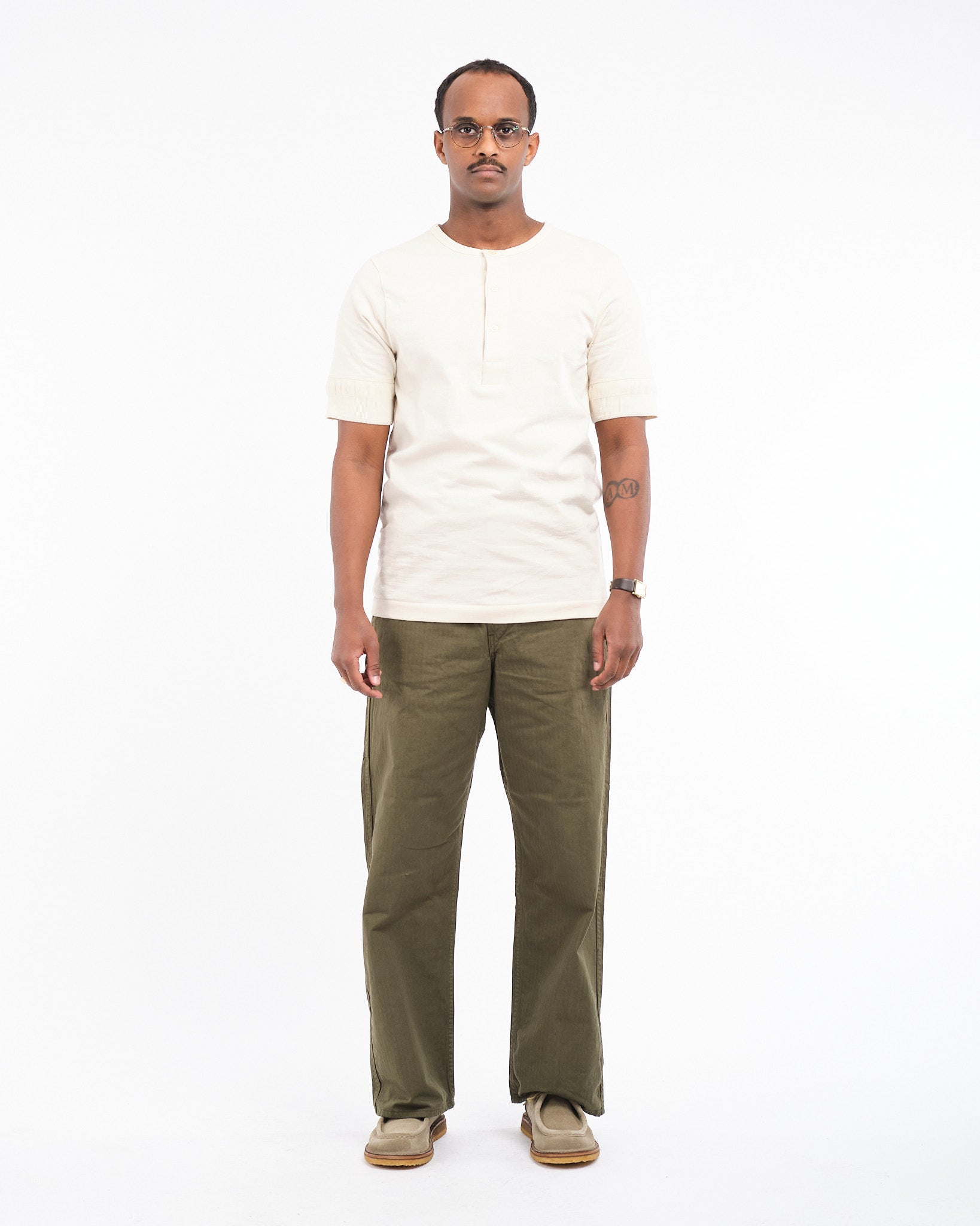 207 men's loopwheeled henley 02 nature - Meadow