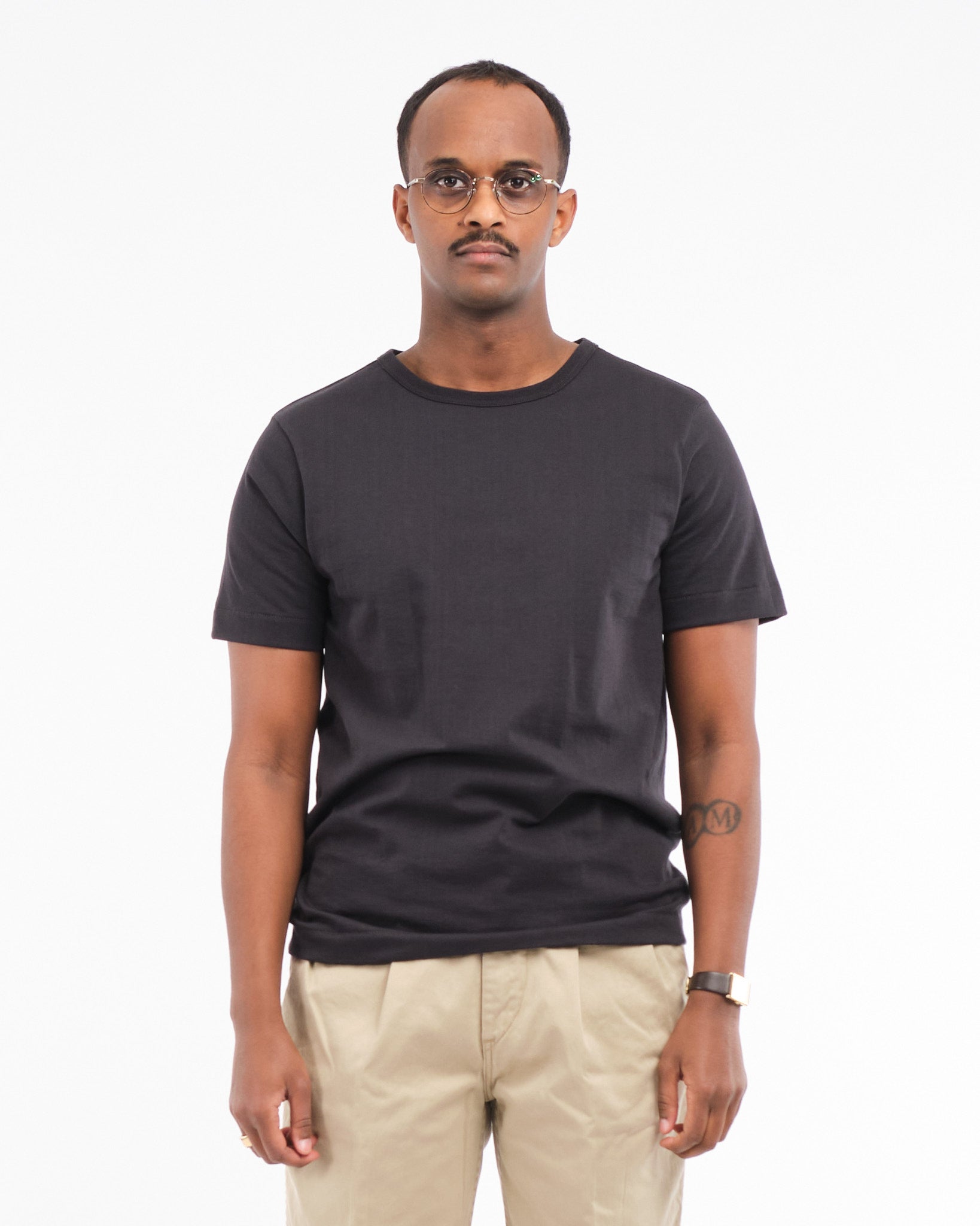 215 men's loopwheeled T-shirt 98 Charcoal - Meadow