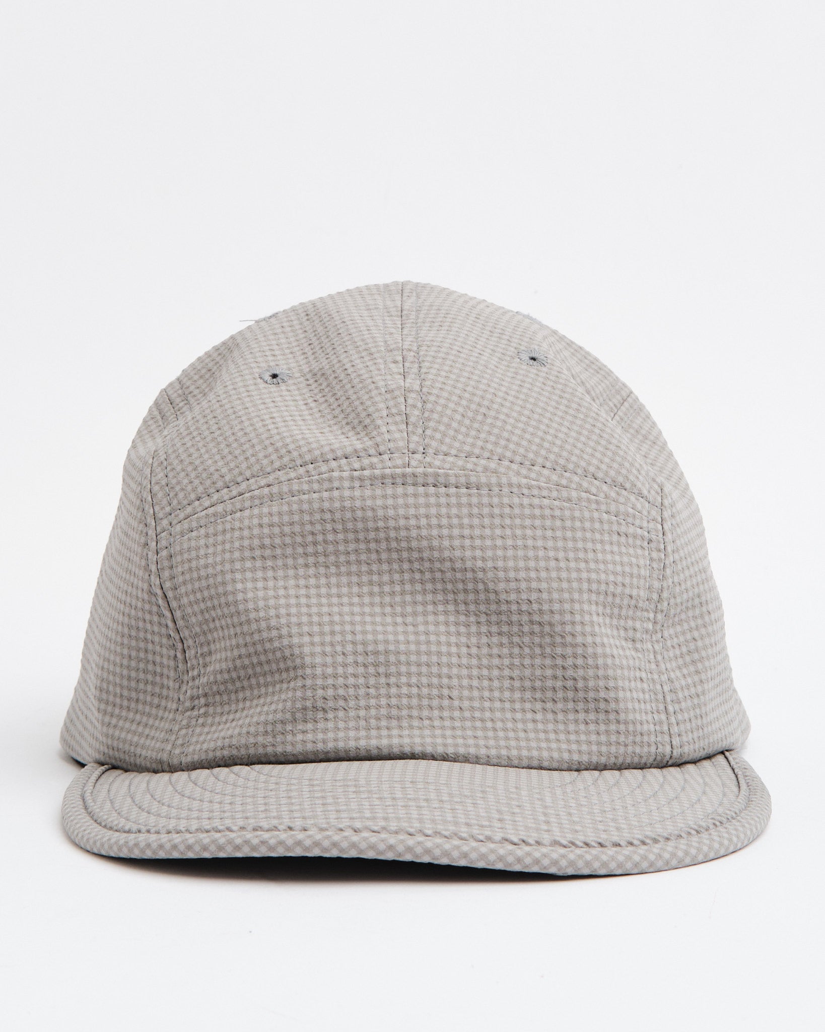 5 Panel Jet Cap Gingham White - Meadow