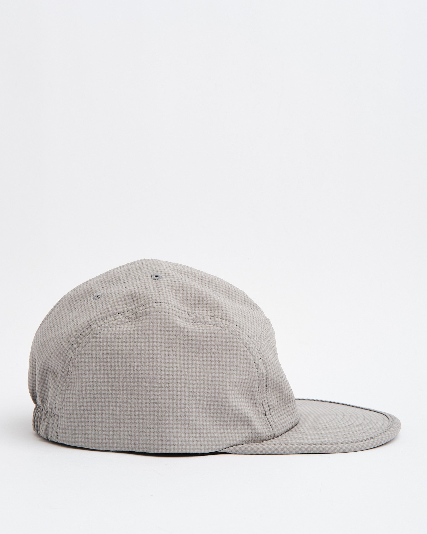 5 Panel Jet Cap Gingham White - Meadow