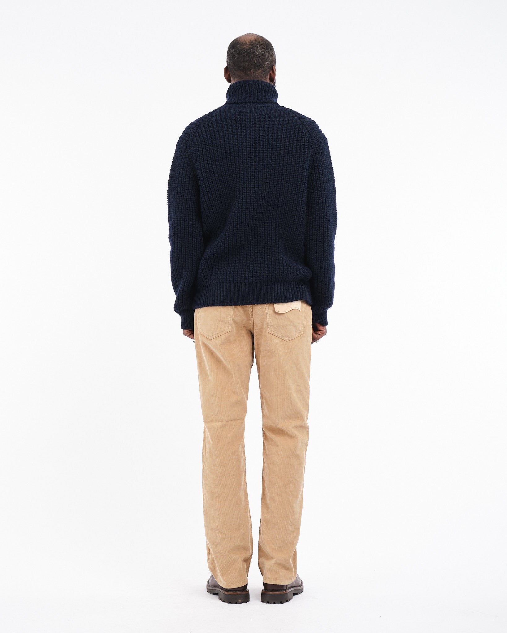 August Chunky Rollneck Knit Navy - Meadow