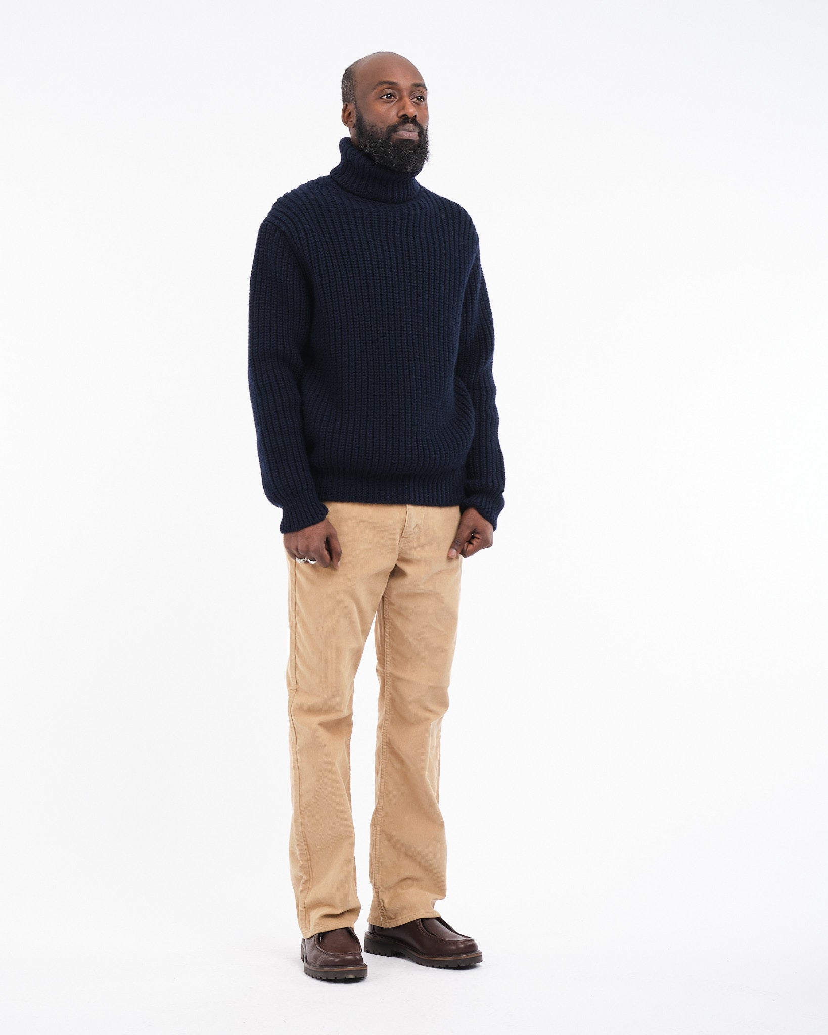 August Chunky Rollneck Knit Navy - Meadow