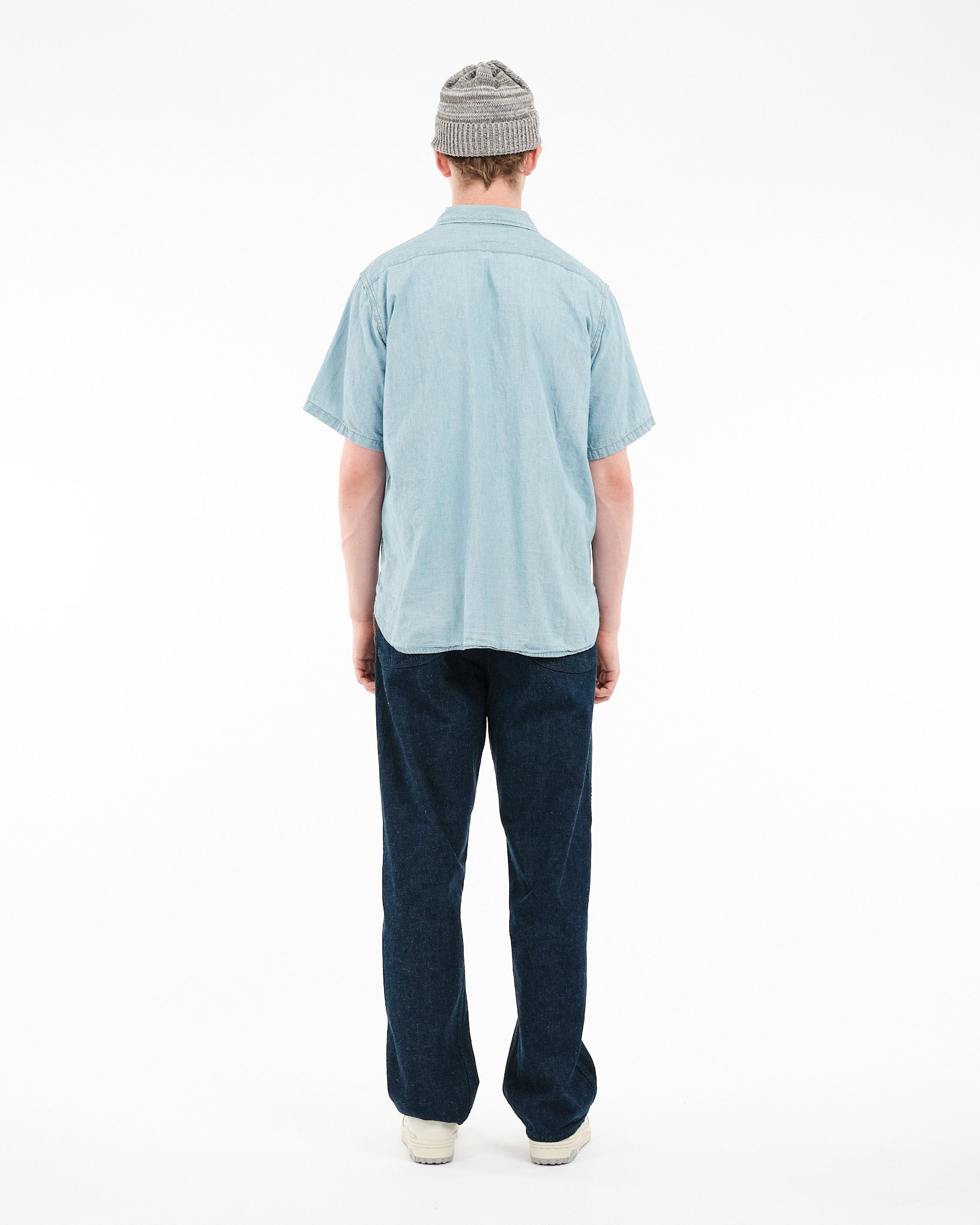 CHAMBRAY 60'S WORK SHIRT CHAMBRAY BLEACHED - Meadow