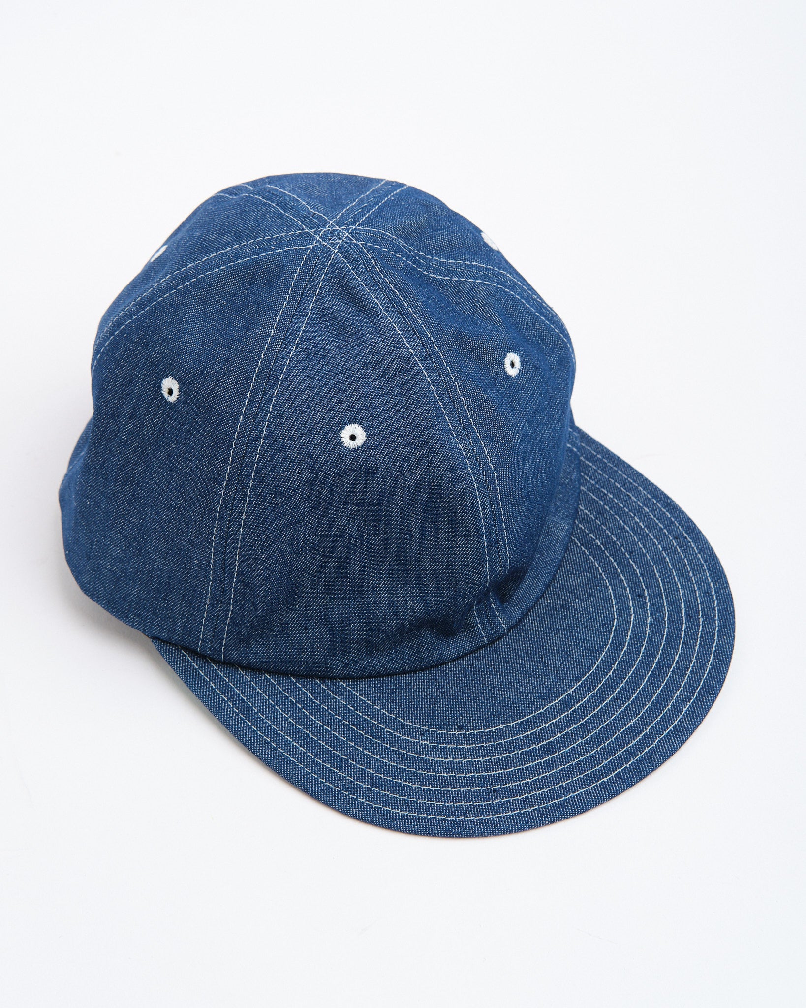 CLASSIC 6 PANEL CAP BLUE WITH GREEN UNDERBRIM - Meadow