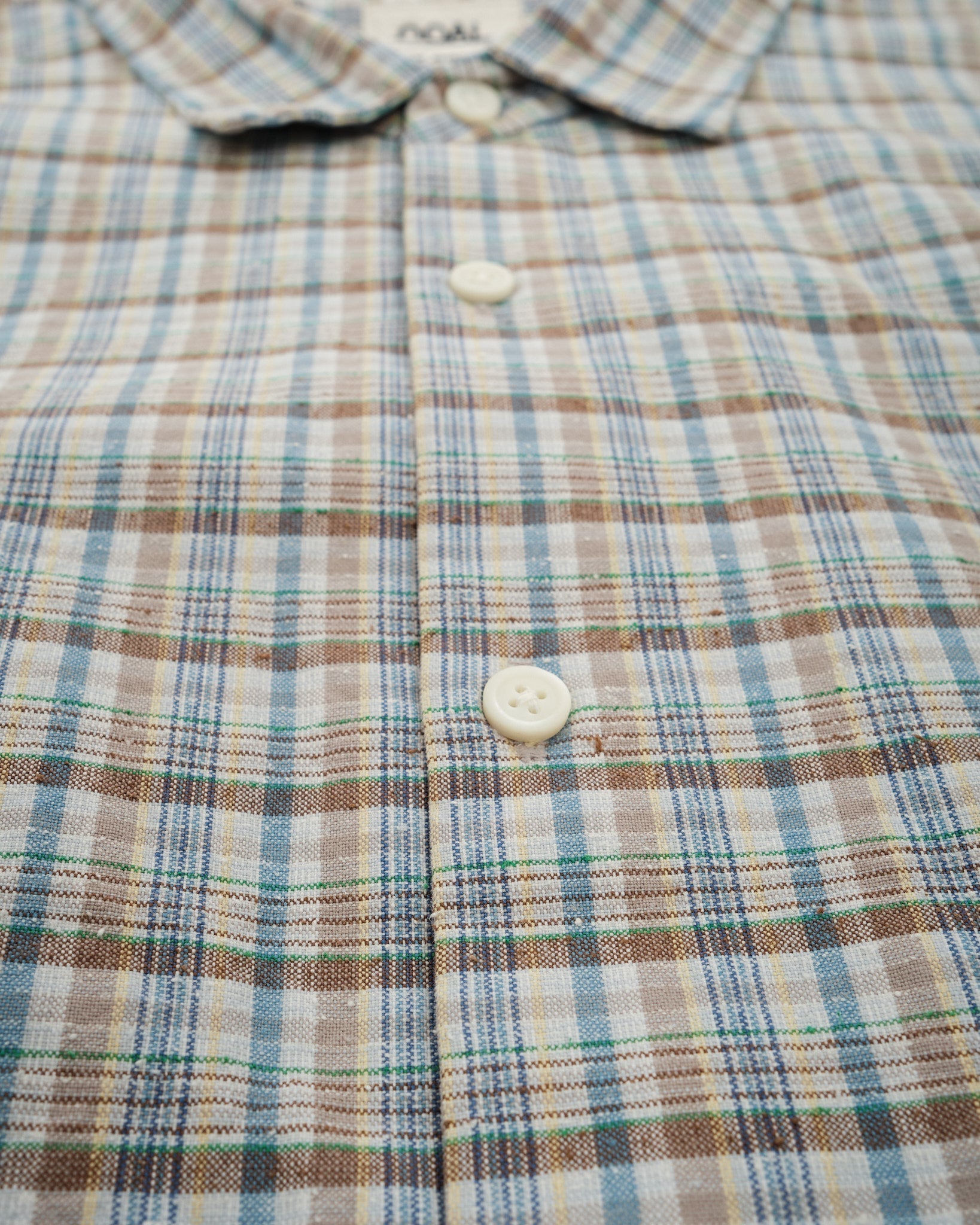 Checked cotton and silk shirt