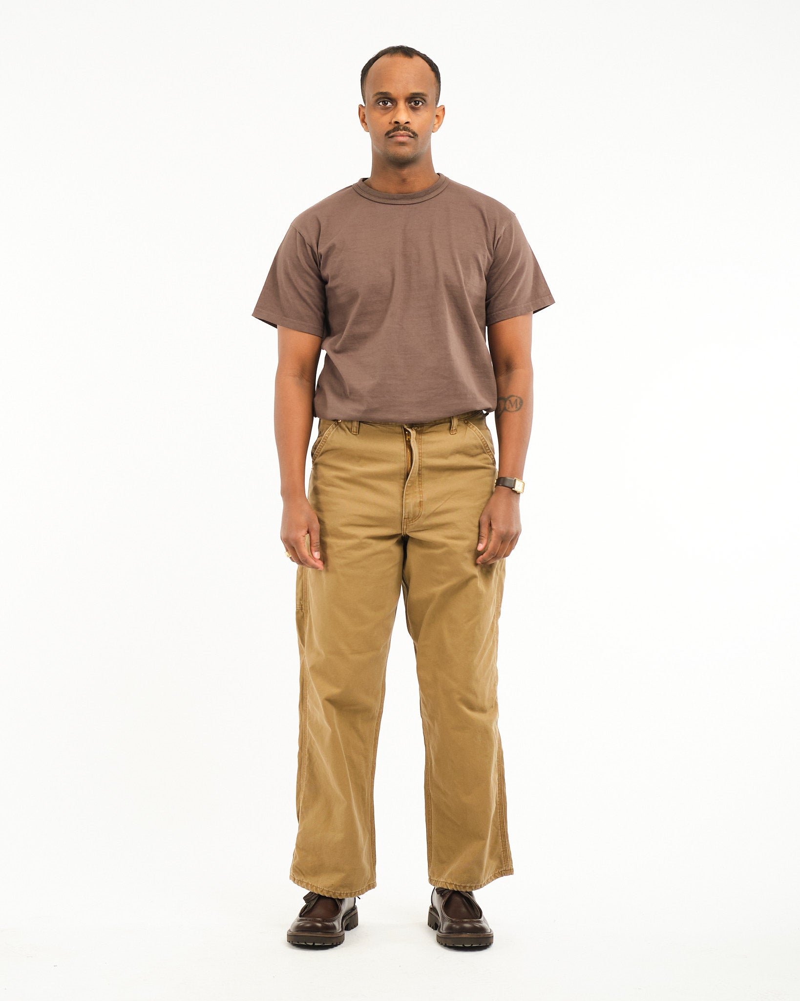 DAD'S FIT PAINTER PANTS BROWN - Meadow