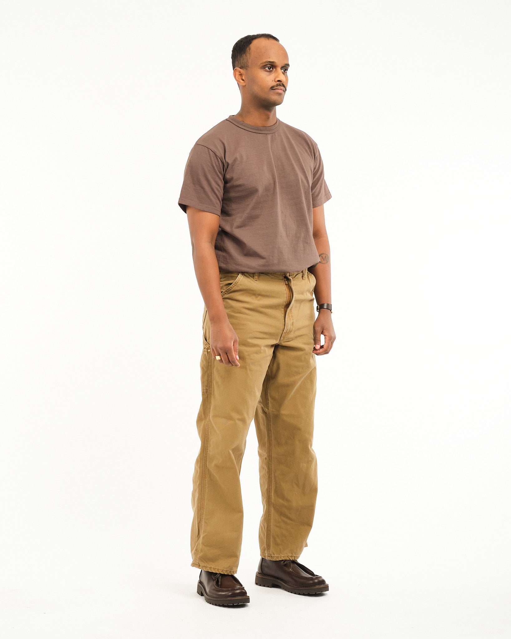 DAD'S FIT PAINTER PANTS BROWN - Meadow