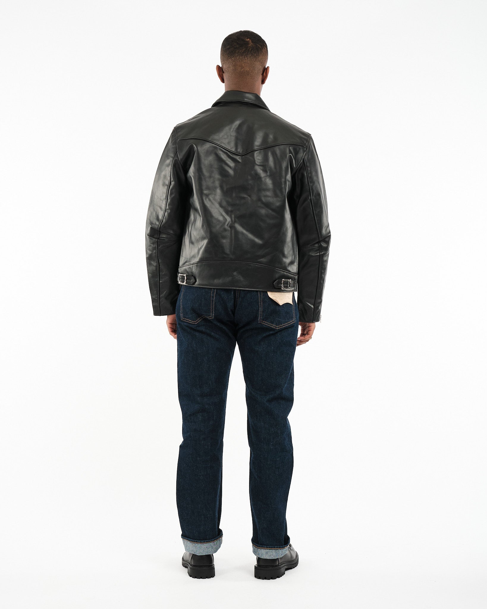 Eddy Rider Leather Jacket Black - Meadow