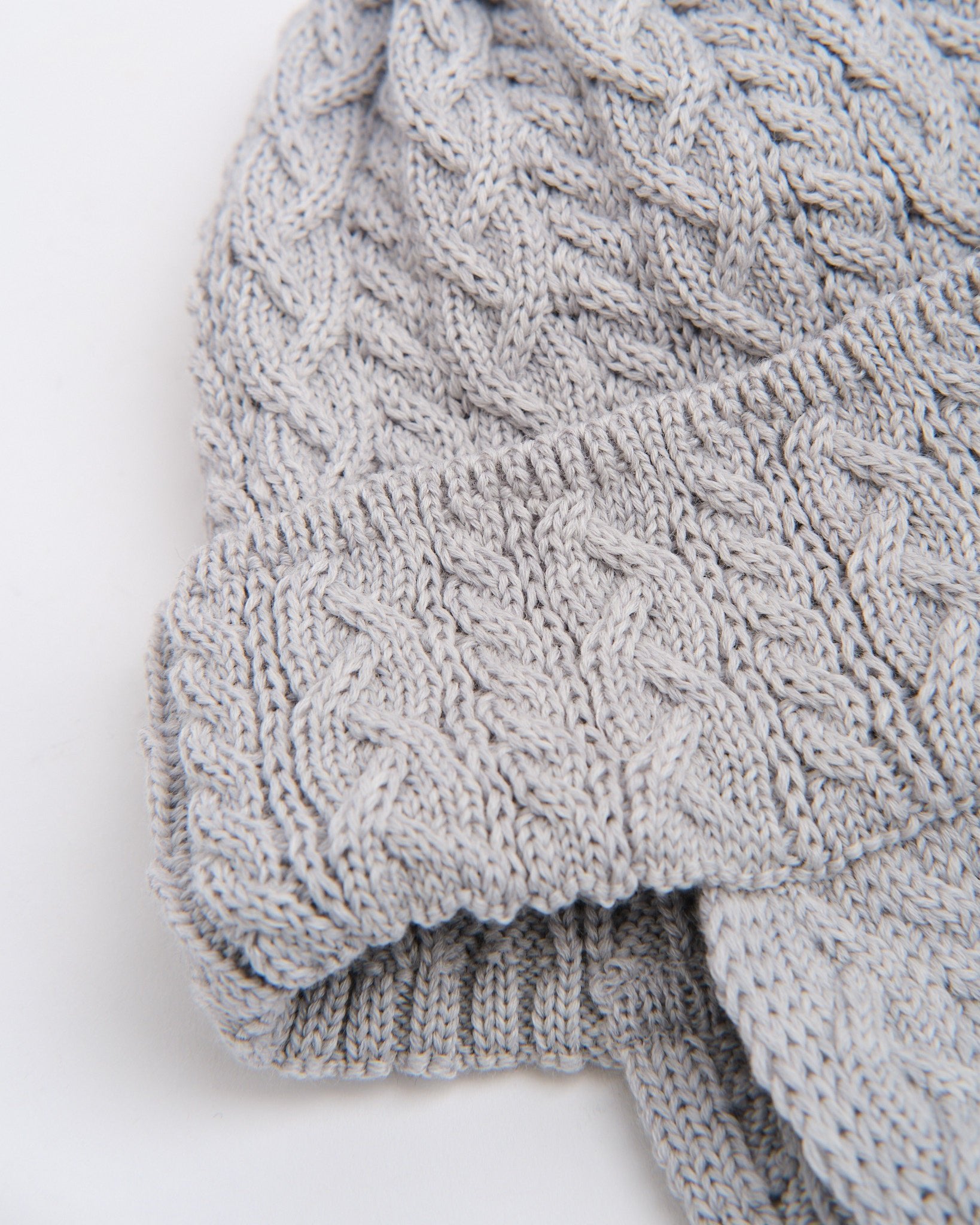 Elias Knit Flightcap Light Grey - Meadow