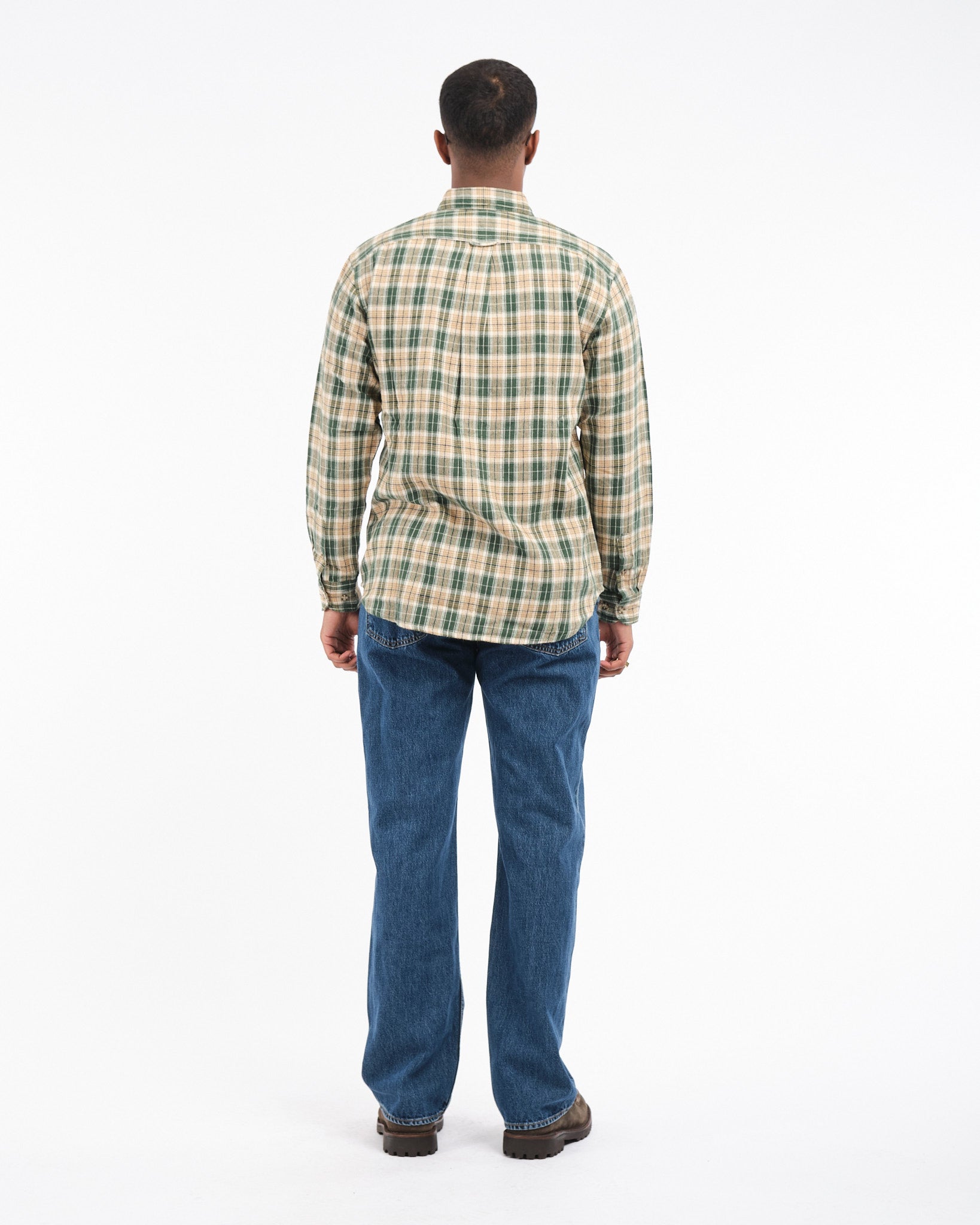 Julian Farmers Check Shirt Racing Green - Meadow