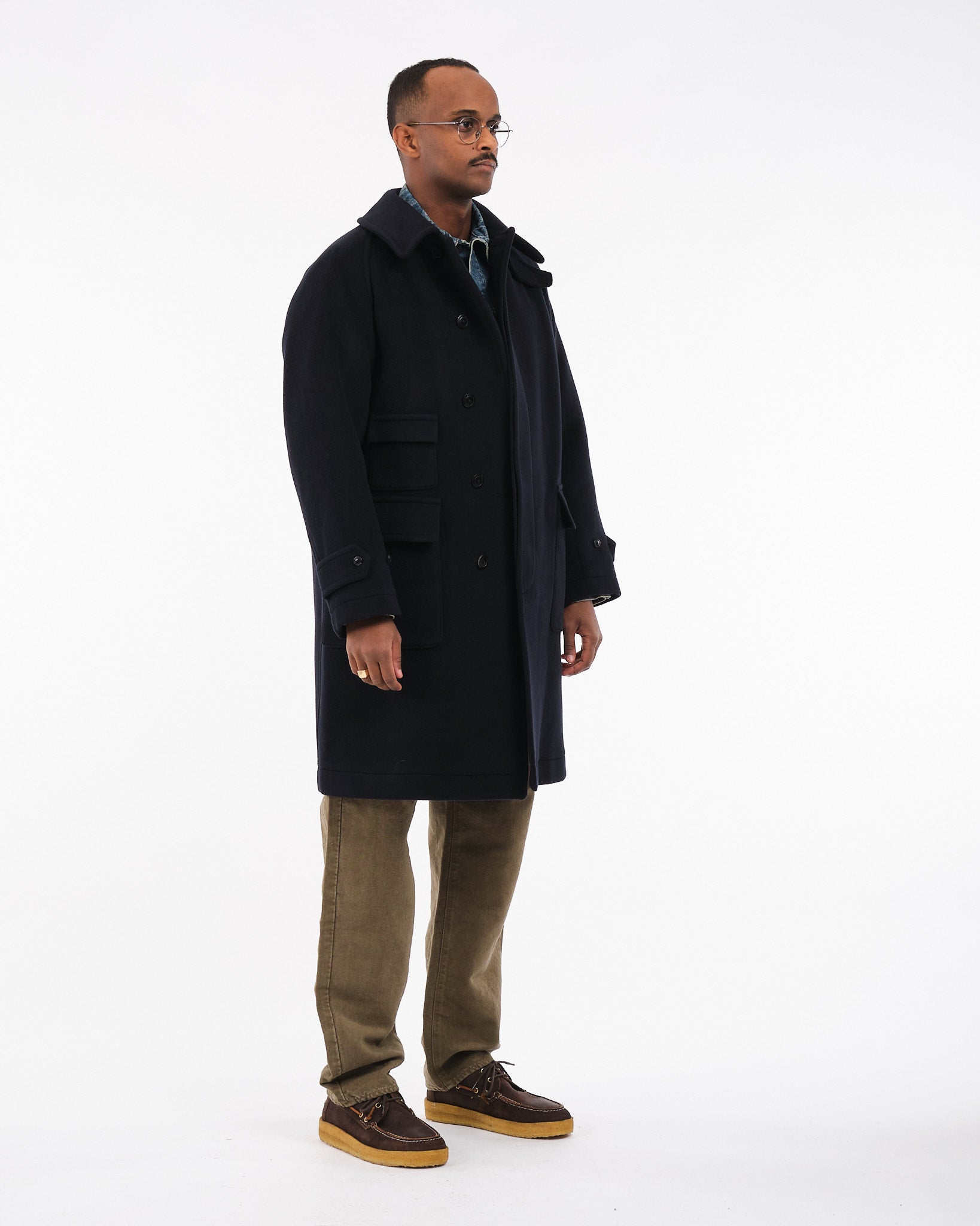 Kaptain Sunshine Traveler Coat Navy - Meadow