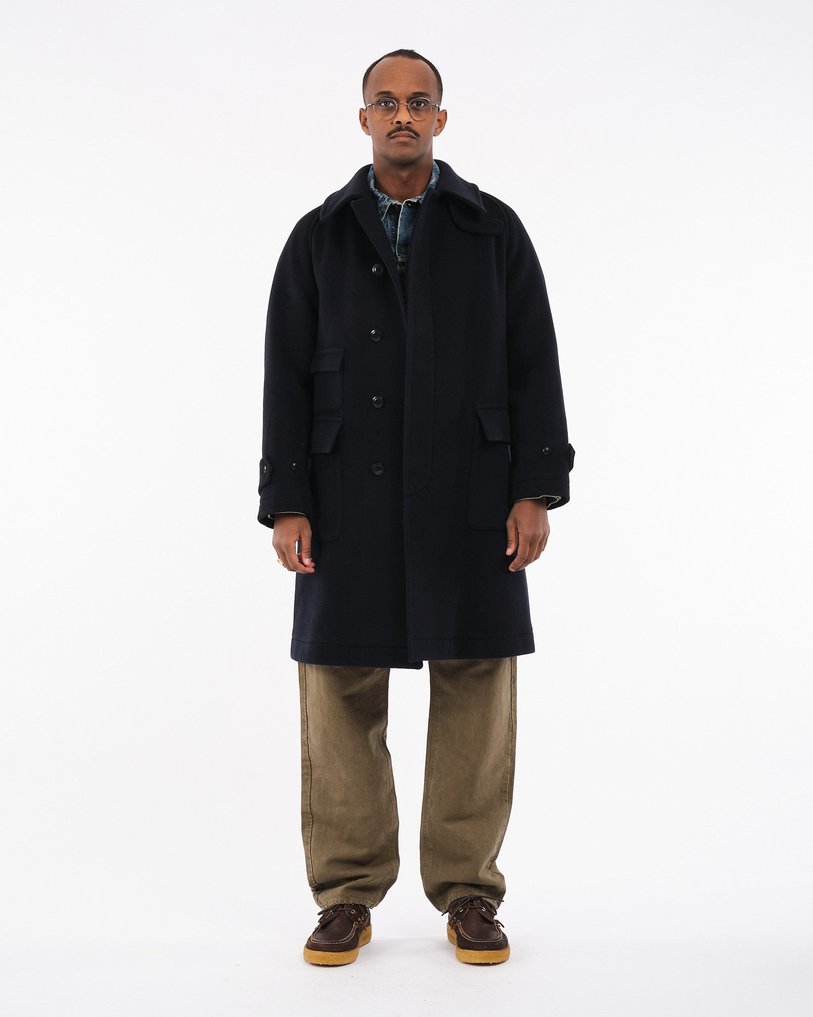 Kaptain Sunshine Traveler Coat Navy - Meadow