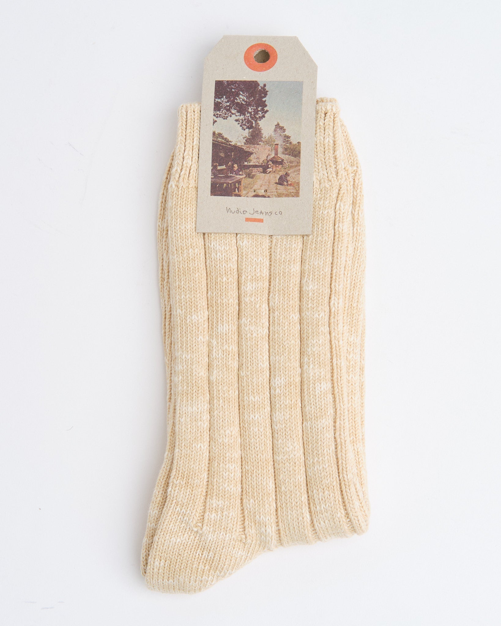 Men Broad Rib Socks Ecru - Meadow