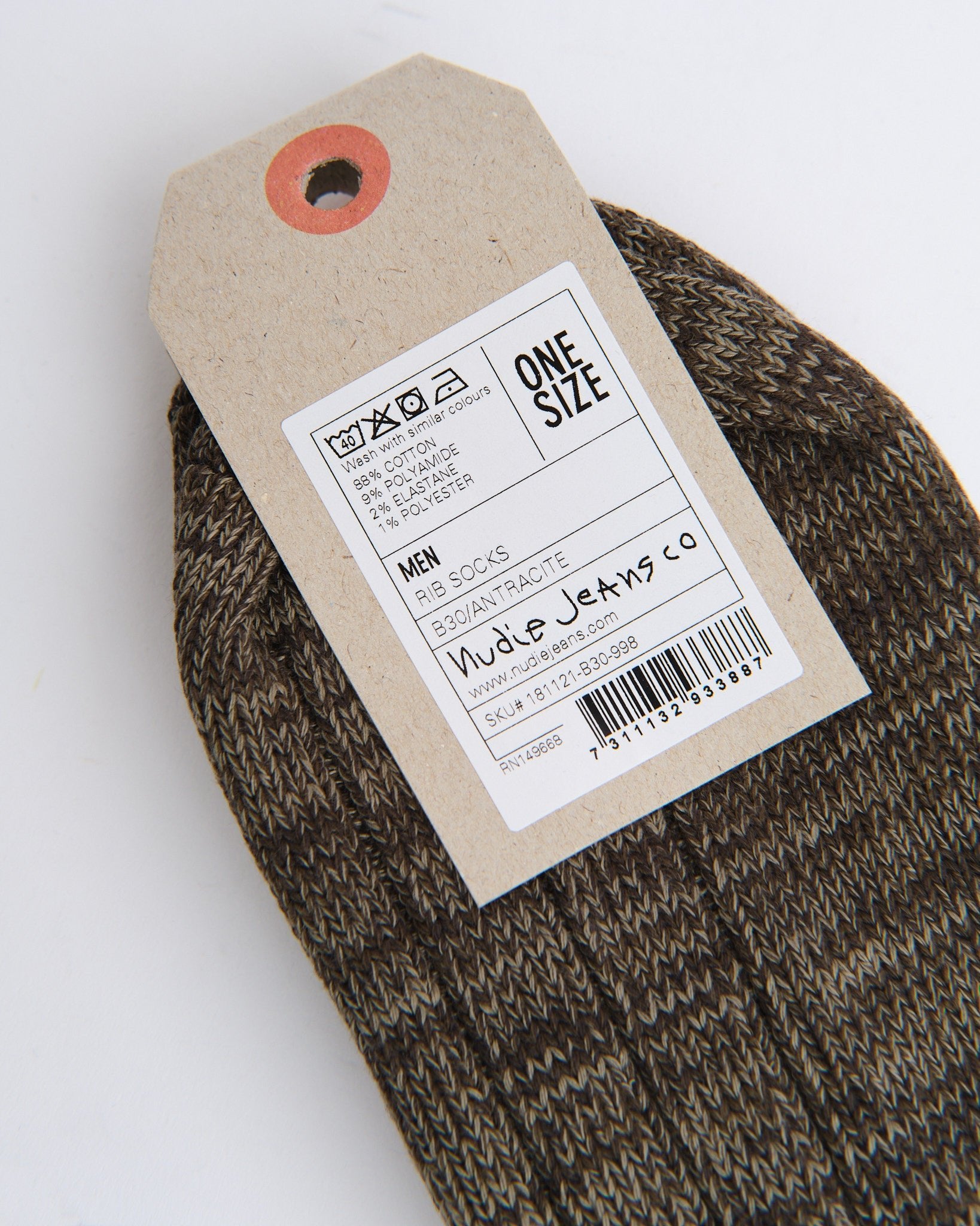 Men Rib Socks Anthracite - Meadow