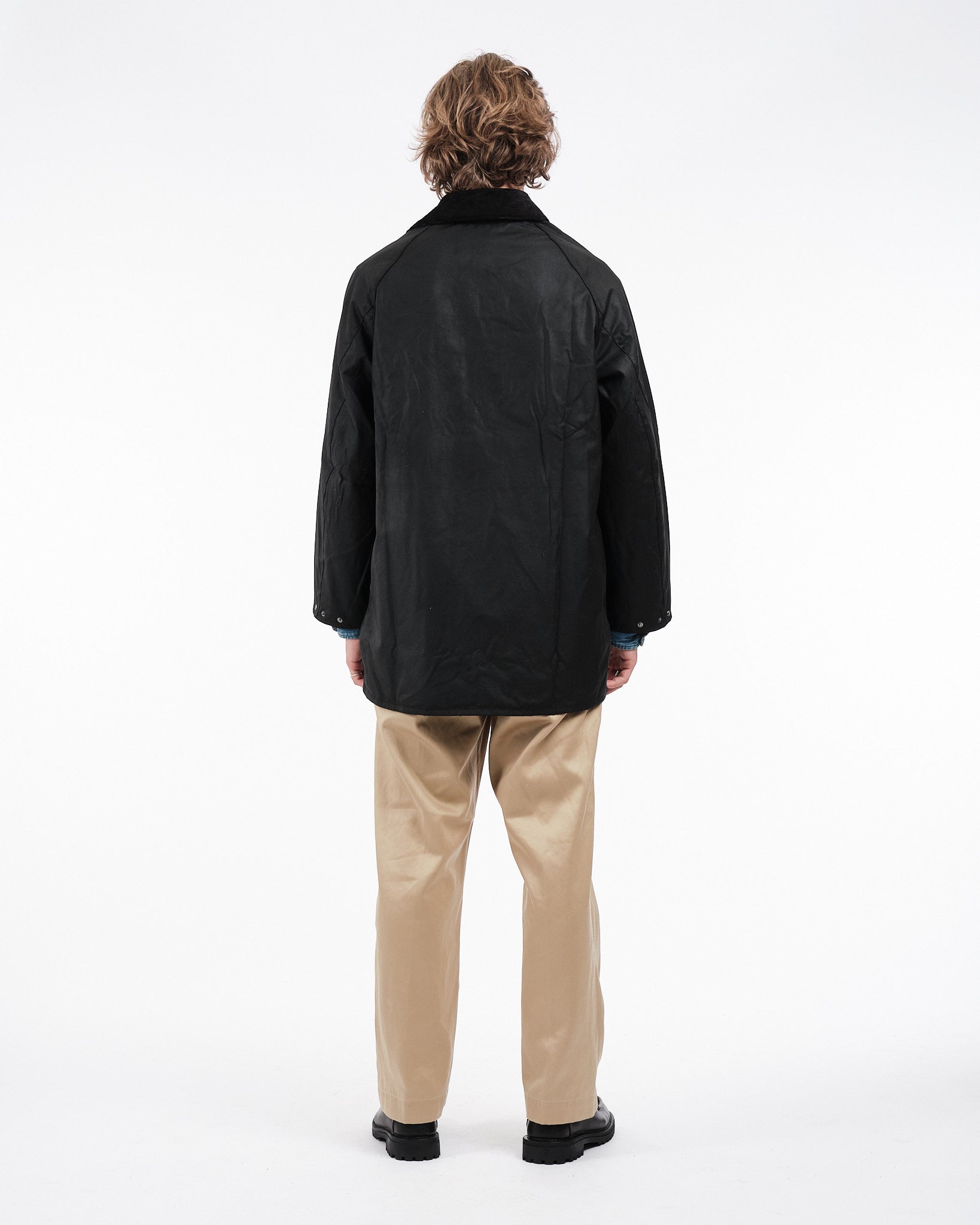 OS Beaufort Wax Jacket Black - Meadow