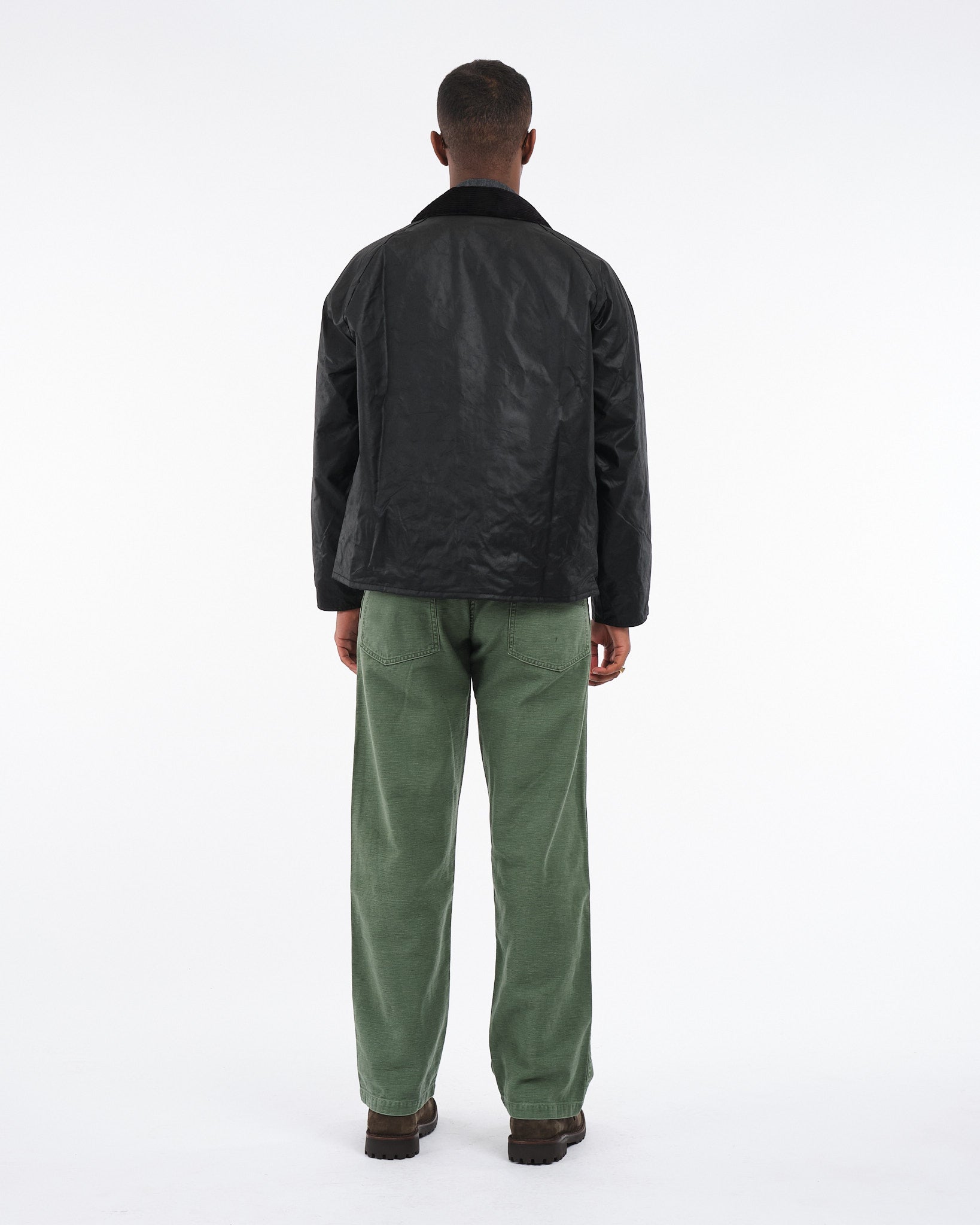 OS Transport Wax Jacket Black - Meadow