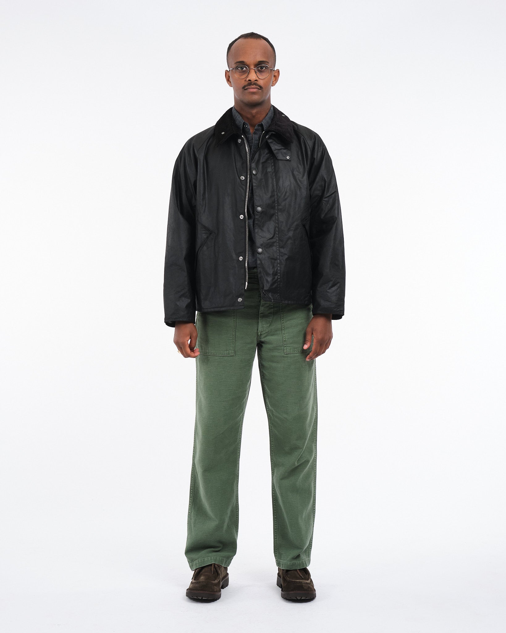 OS Transport Wax Jacket Black