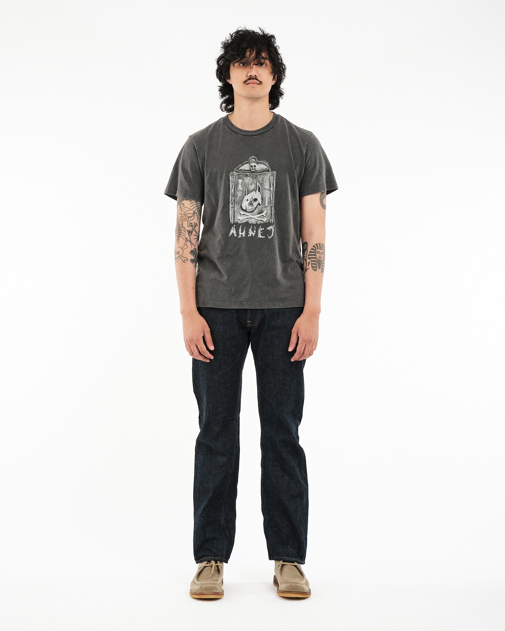 Roy Oh No Faded Black T - Shirt - Meadow