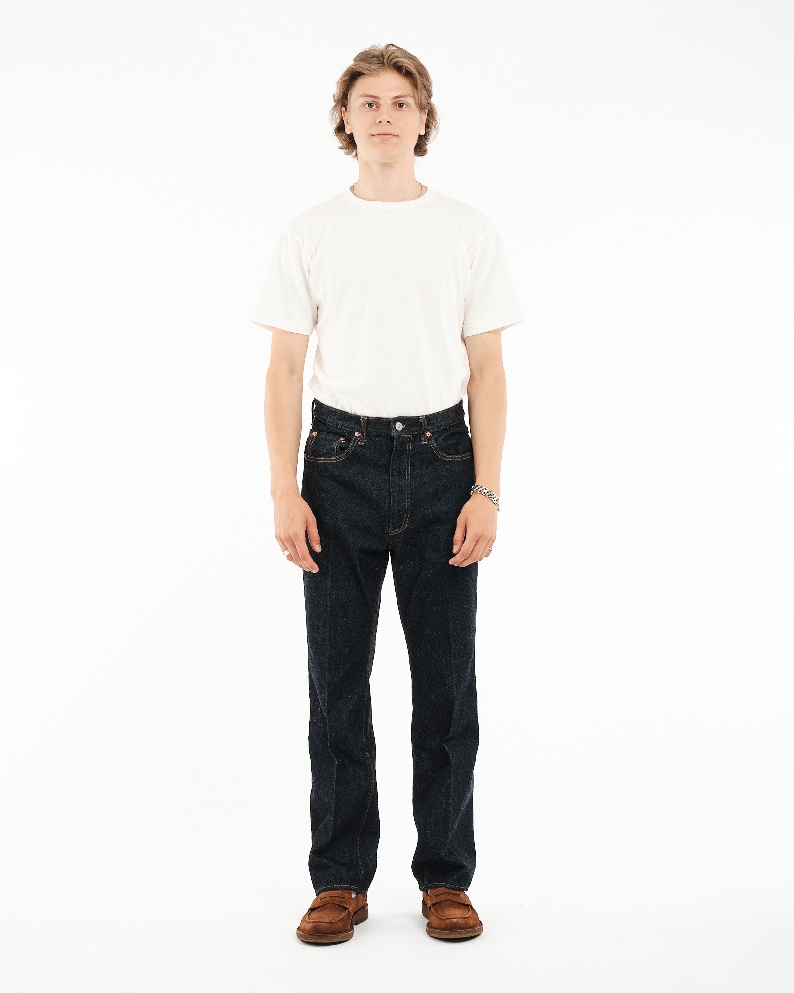 Skate Shoecut Denim Pants Indigo One Wash - Meadow