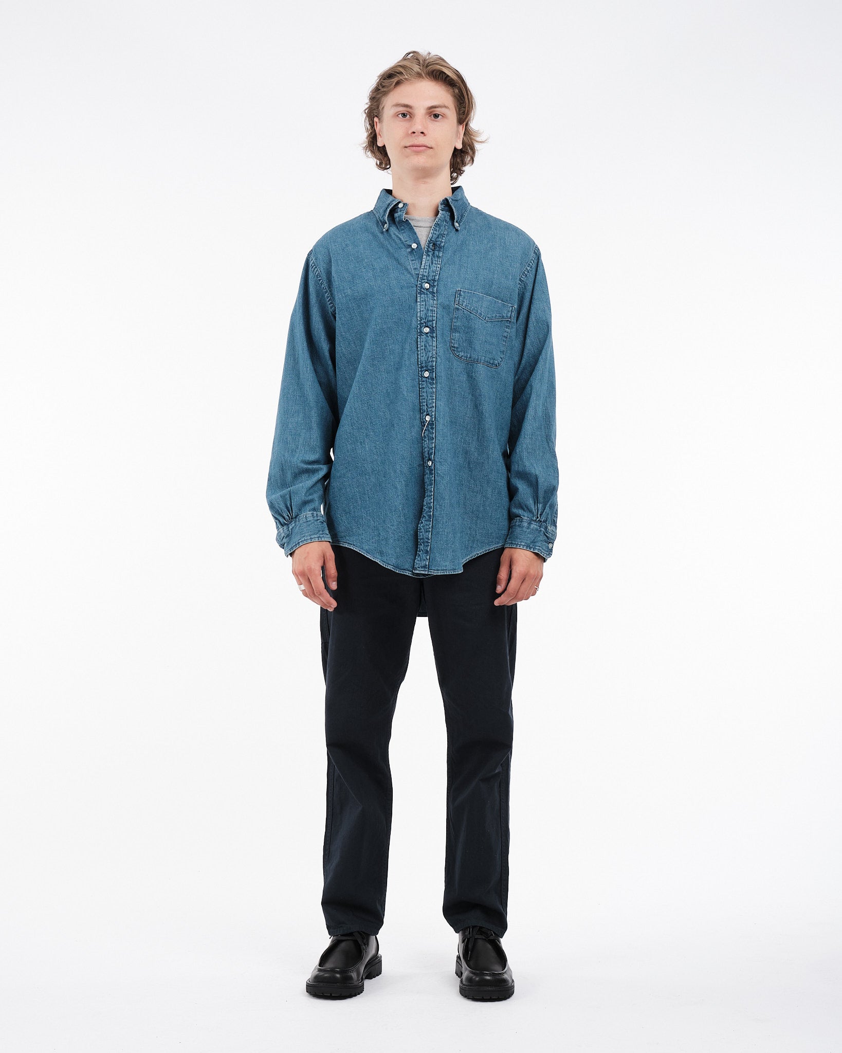 STANDARD BUTTON DOWN SHIRT DENIM USED - Meadow