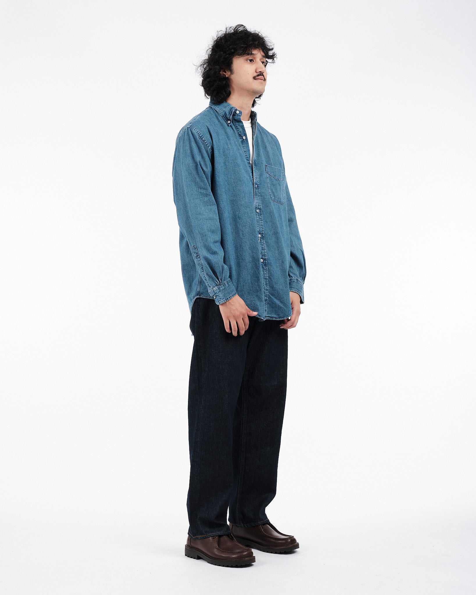 STANDARD BUTTON DOWN SHIRT DENIM USED - Meadow