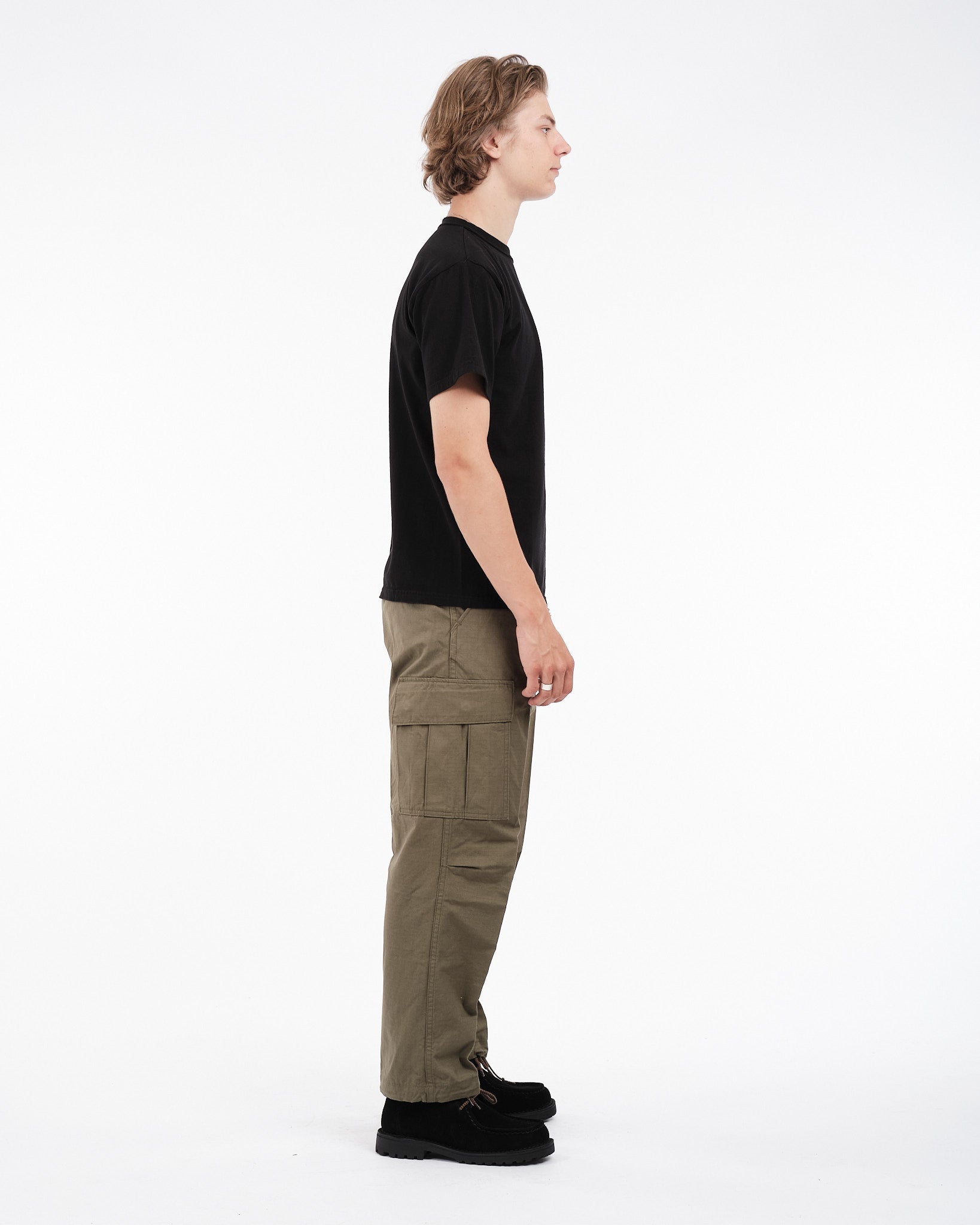 VINTAGE FIT 6 POCKETS CARGO PANTS ARMY GREEN - Meadow