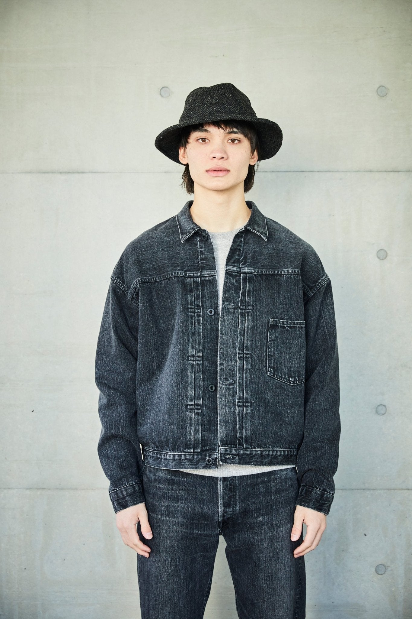 WWII TYPE1 BLACK DENIM JACKET STONE - Meadow