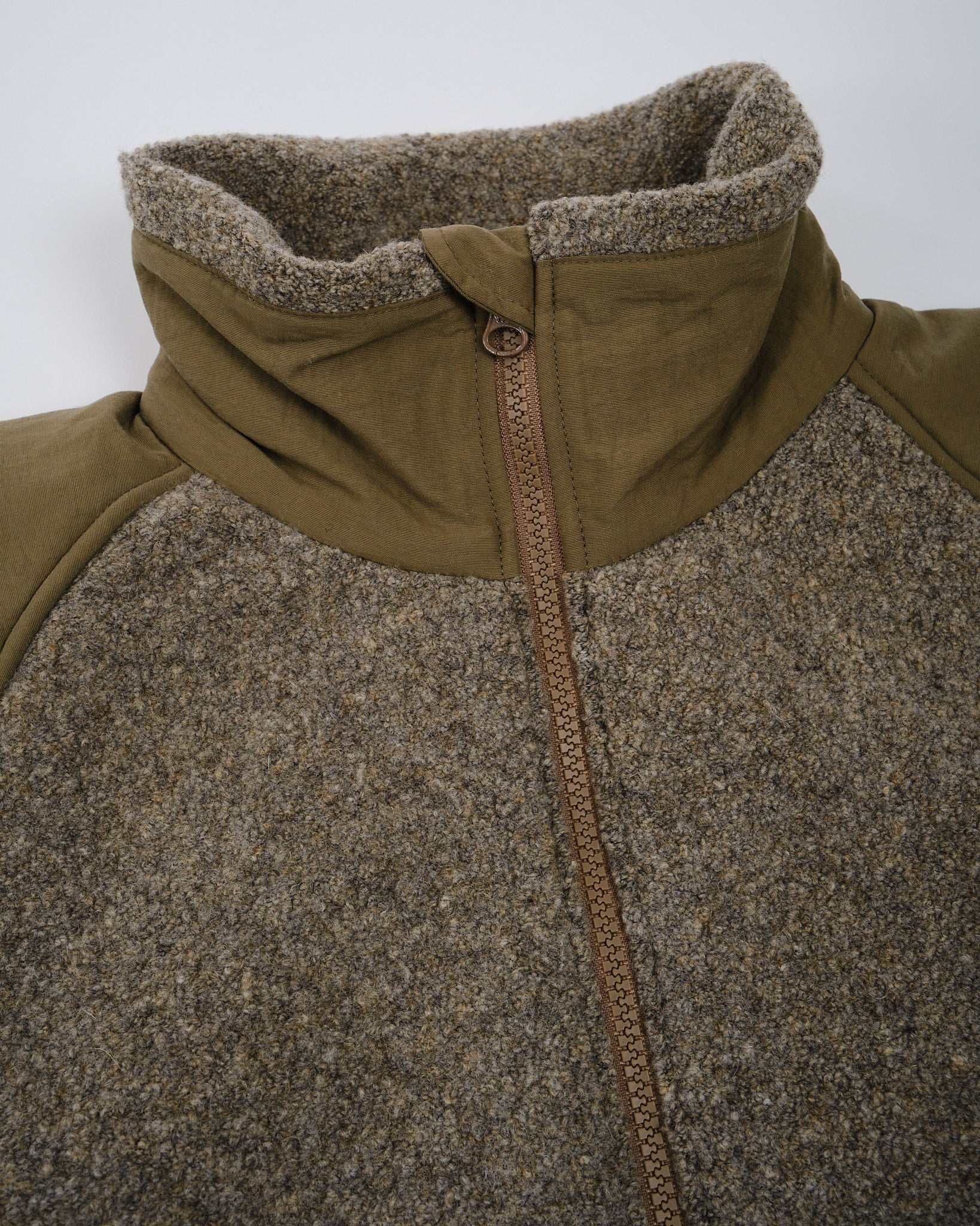 Boiled wool store zip jacket