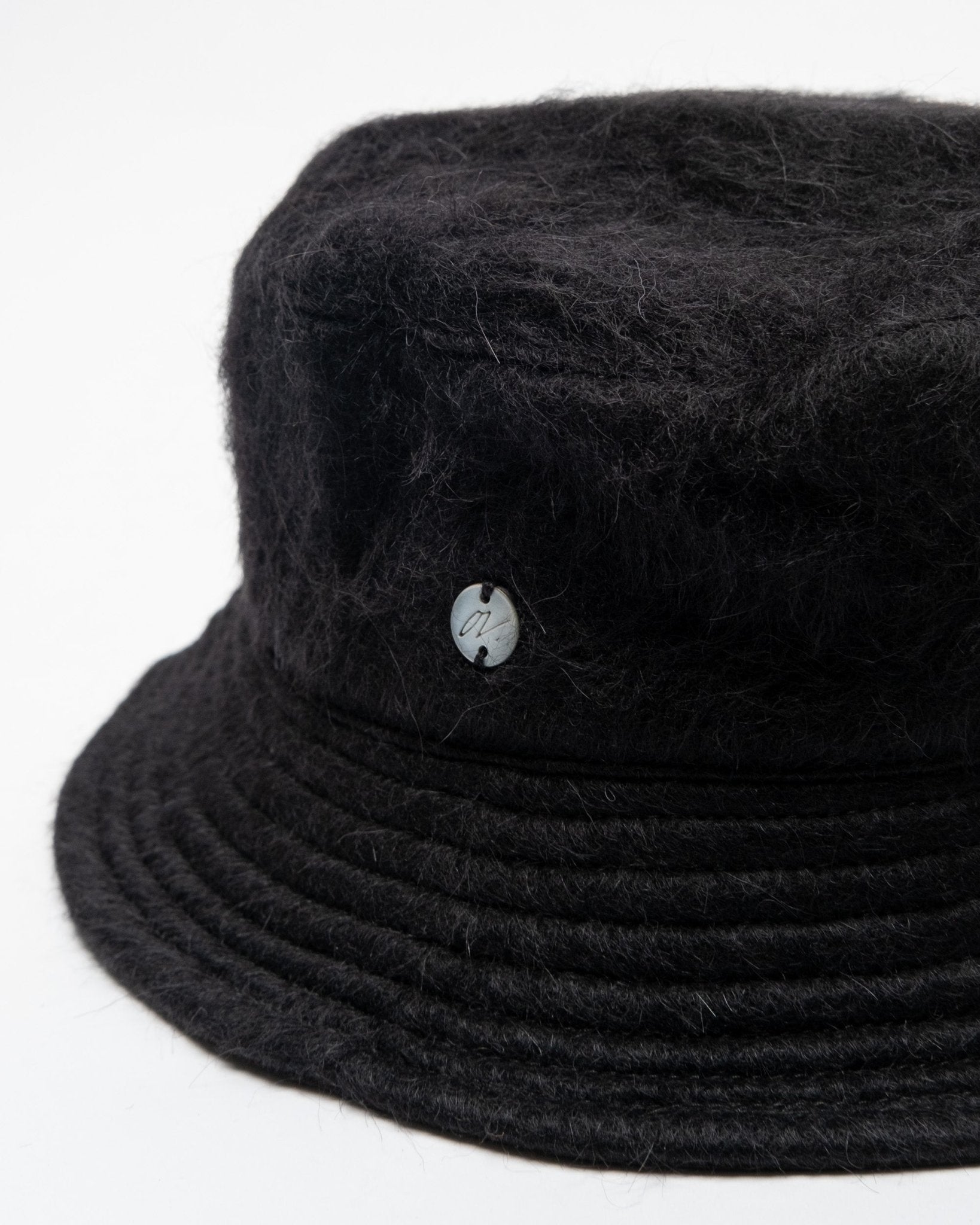 Bucket Hat Black Mohair