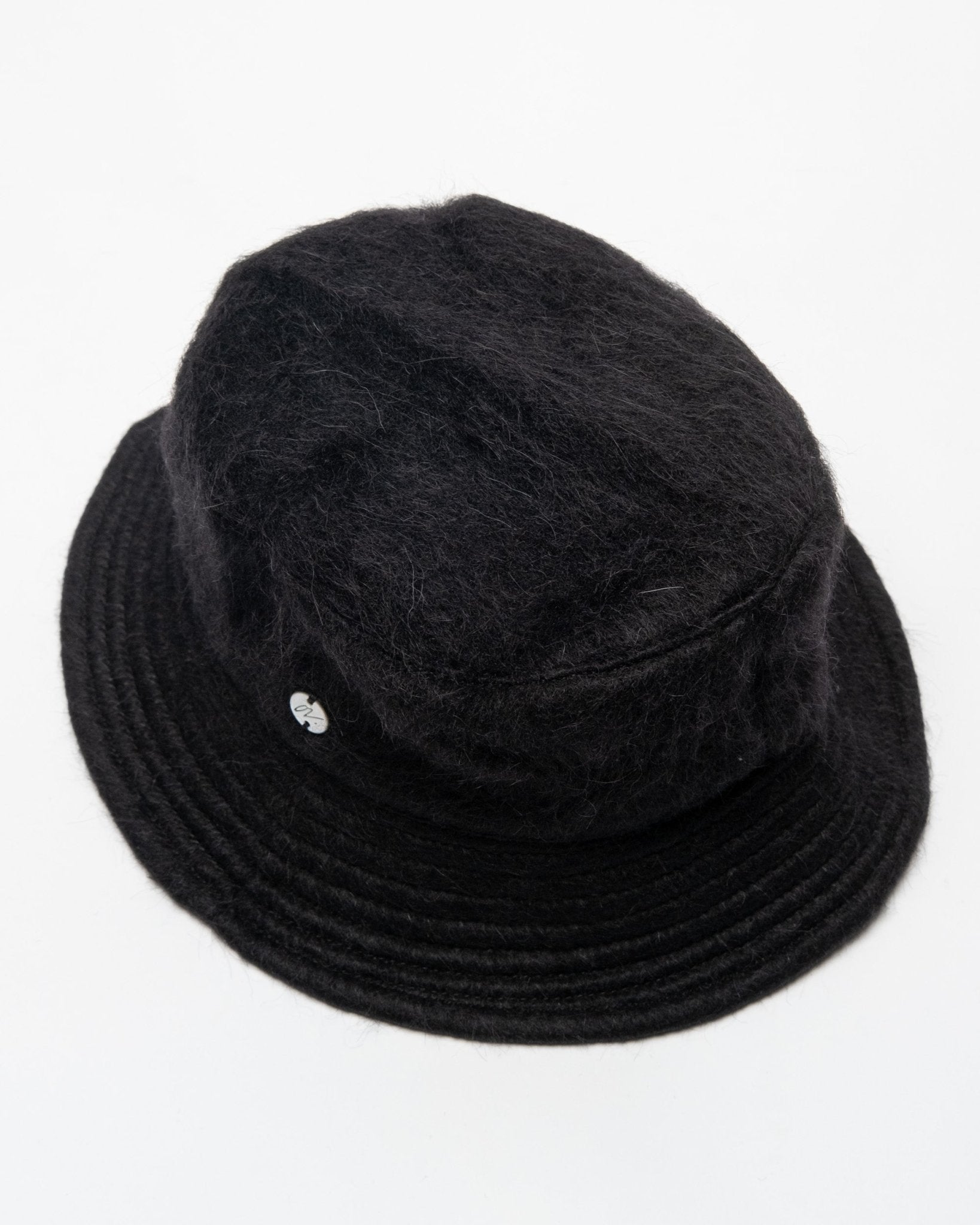 Bucket Hat Black Mohair