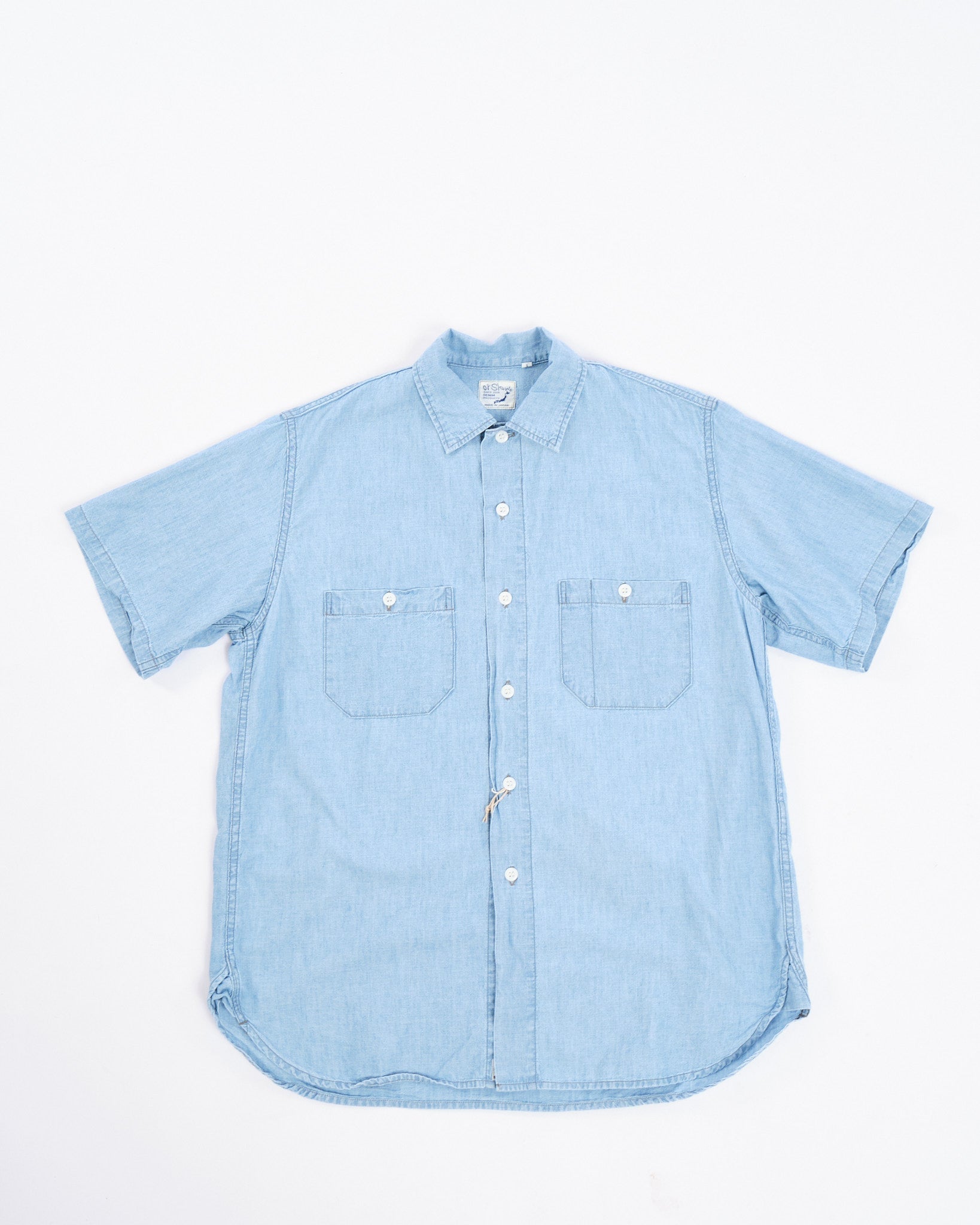 CHAMBRAY 60'S WORK SHIRT CHAMBRAY BLEACHED