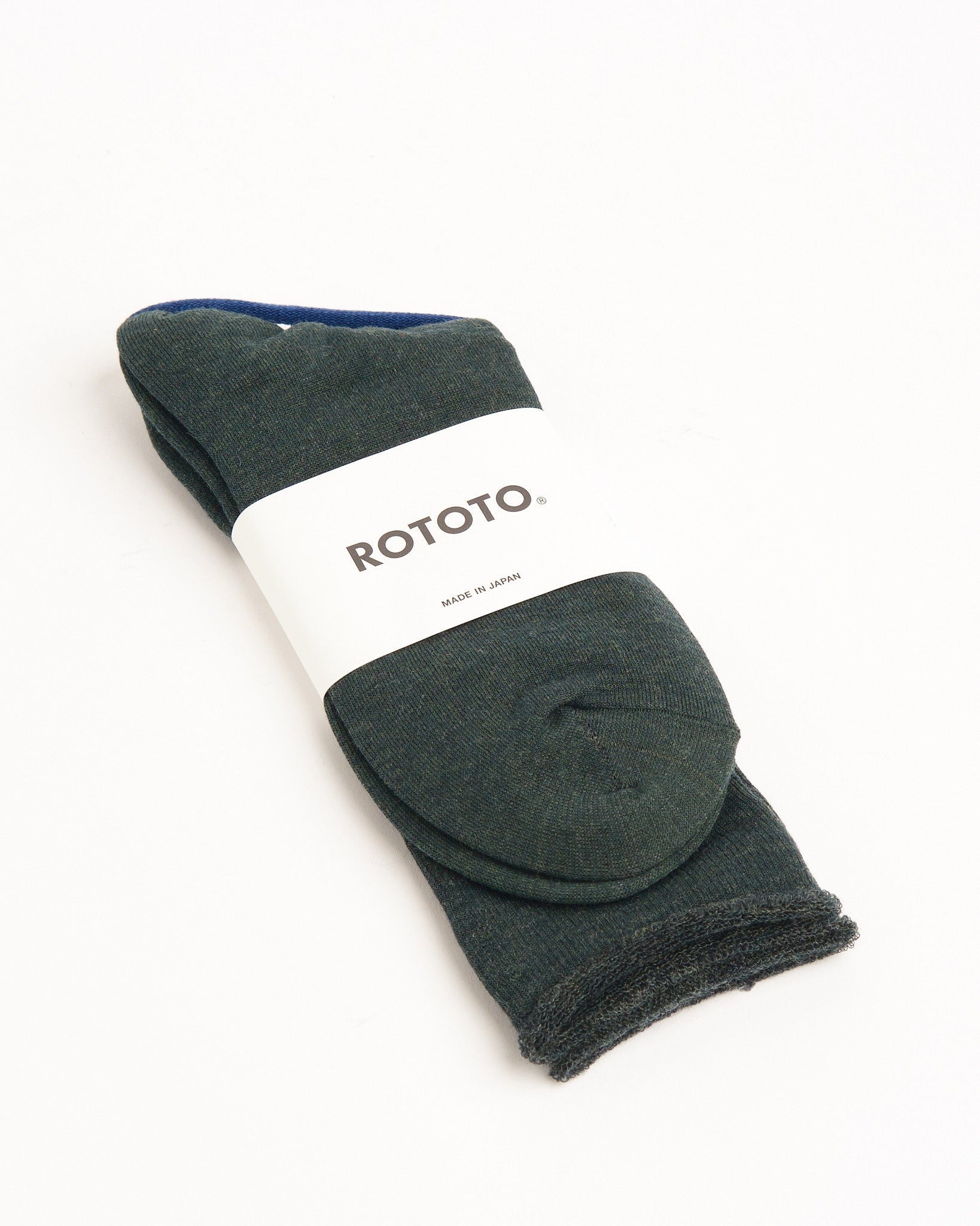RoToTo, Comfy Room Socks Blue Green/Charcoal