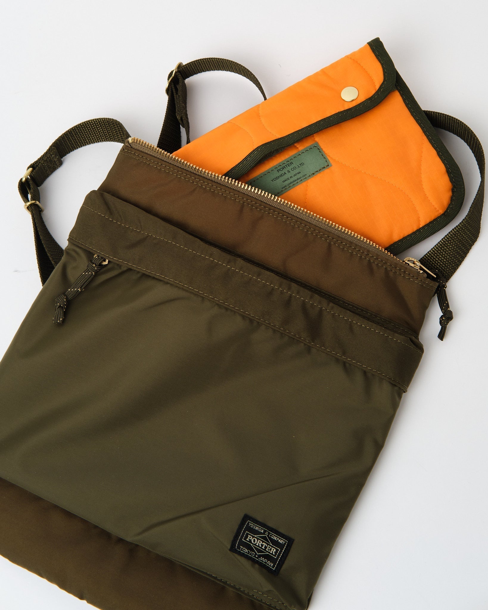 Force Shoulder Bag Olive Drab by Porter by Yoshida ▶️ Meadow