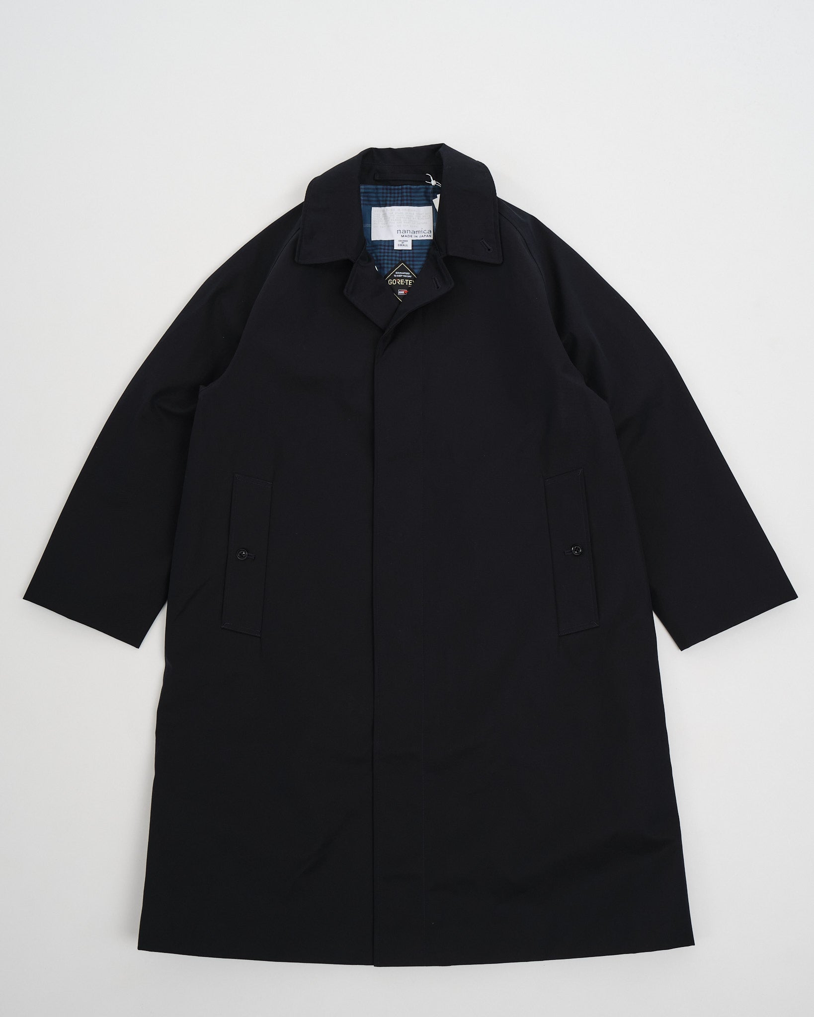 GORE-TEX Balmacaan Coat Navy by Nanamica ▶️ Meadow Online Store