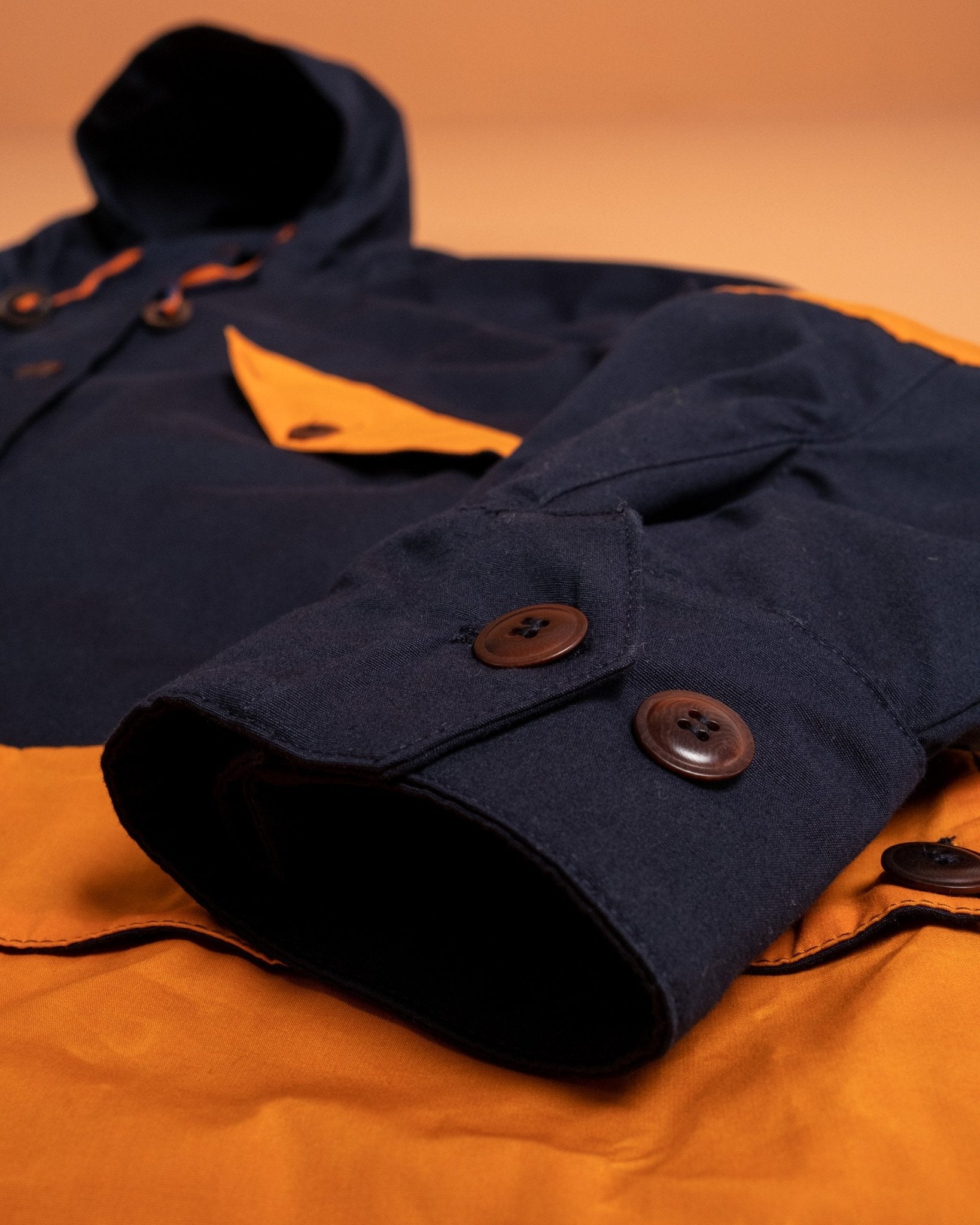 Indigofera x Second Sunrise Storm Jacket Navy/Orange - Meadow