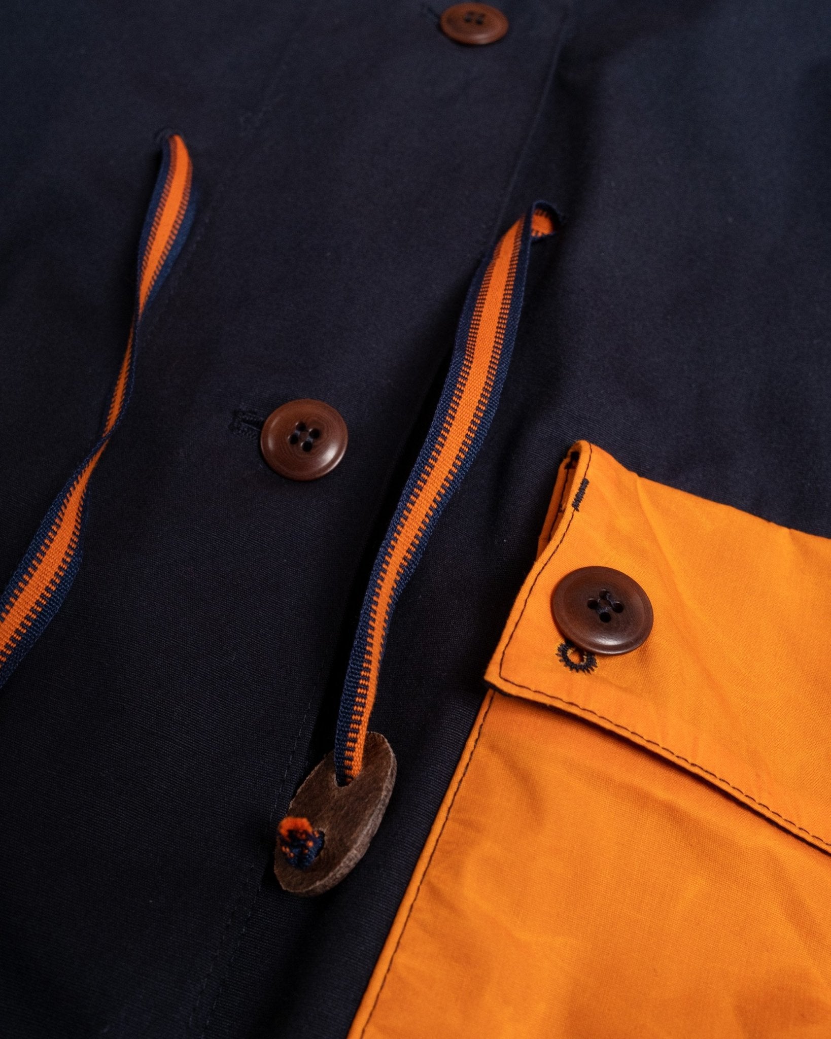 Indigofera x Second Sunrise Storm Jacket Navy/Orange - Meadow