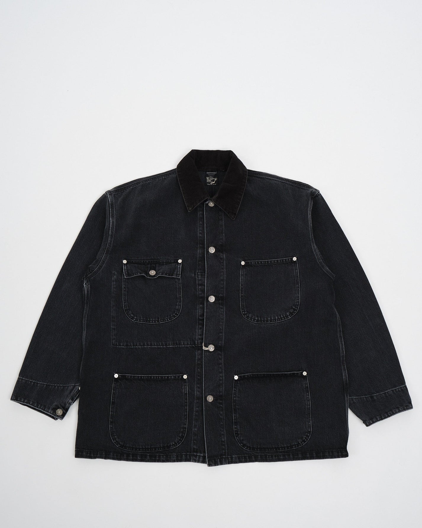 ORSLOW | LOOSE FIT COVERALL BLACK DENIM STONE | MEADOW