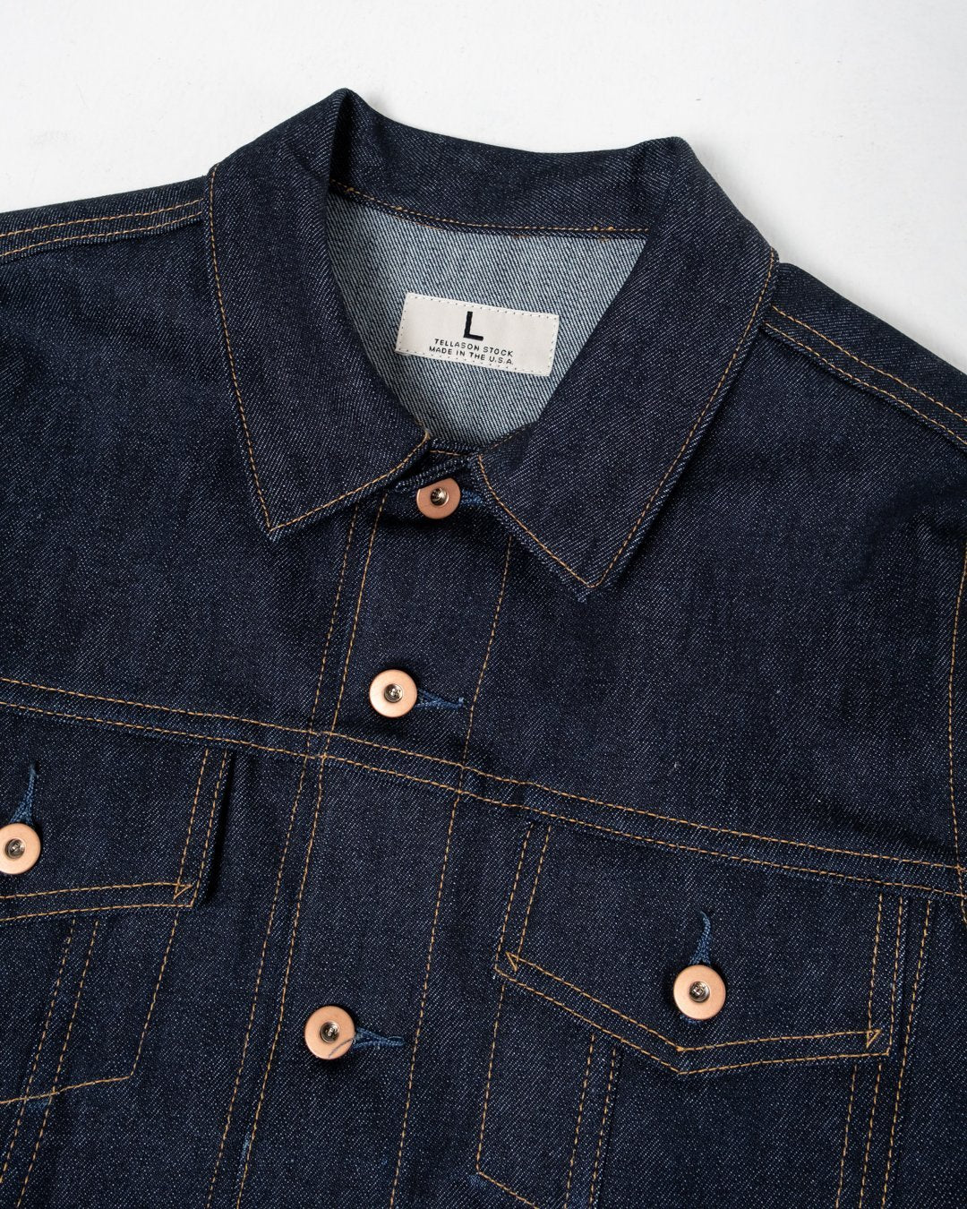 Shop Stock 14 oz Jean Jacket by Tellason ▶️ Meadow