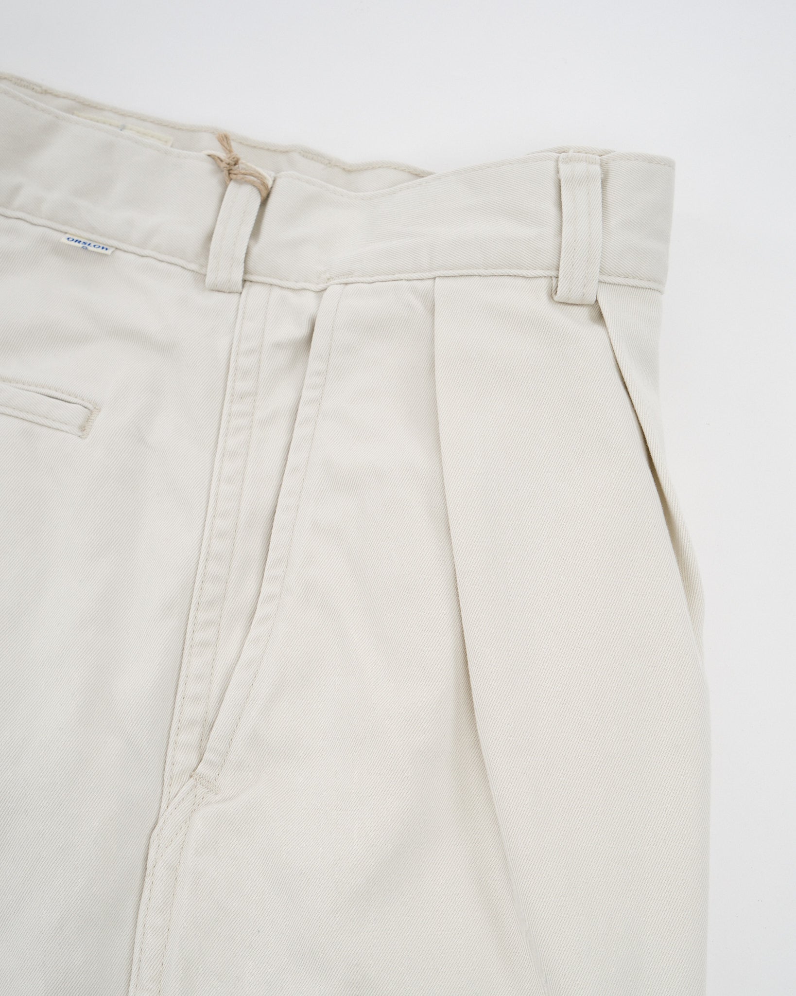 TWO TUCK WIDE TROUSERS IVORY