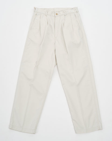 TWO TUCK WIDE TROUSERS IVORY