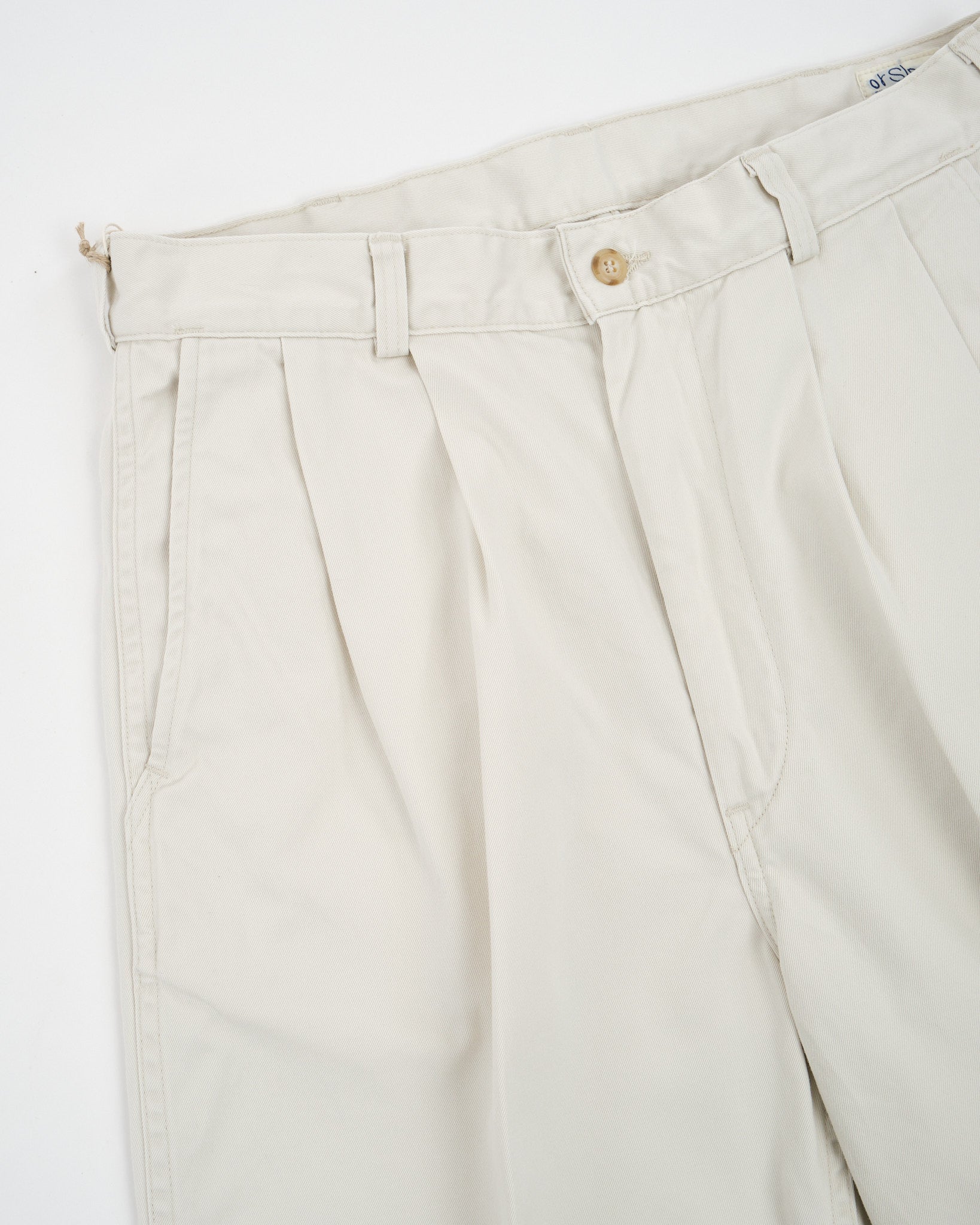 TWO TUCK WIDE TROUSERS IVORY