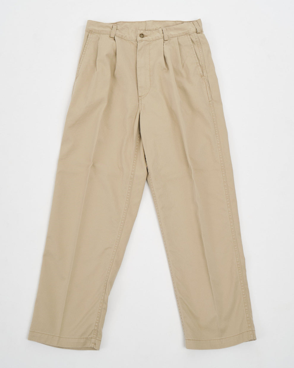 orSlow | TWO TUCK WIDE TROUSERS KHAKI | Meadow