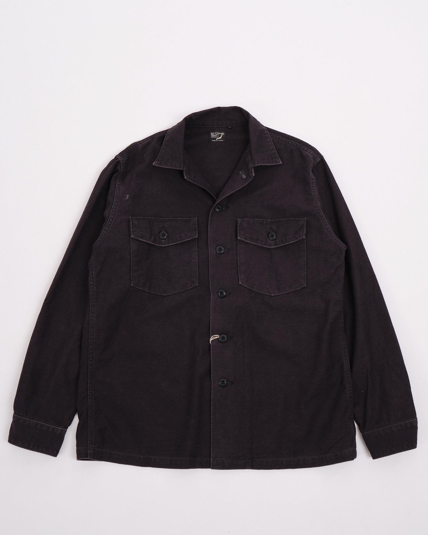 US ARMY FATIGUE SHIRT BLACK STONE by Orslow ▶️ Meadow