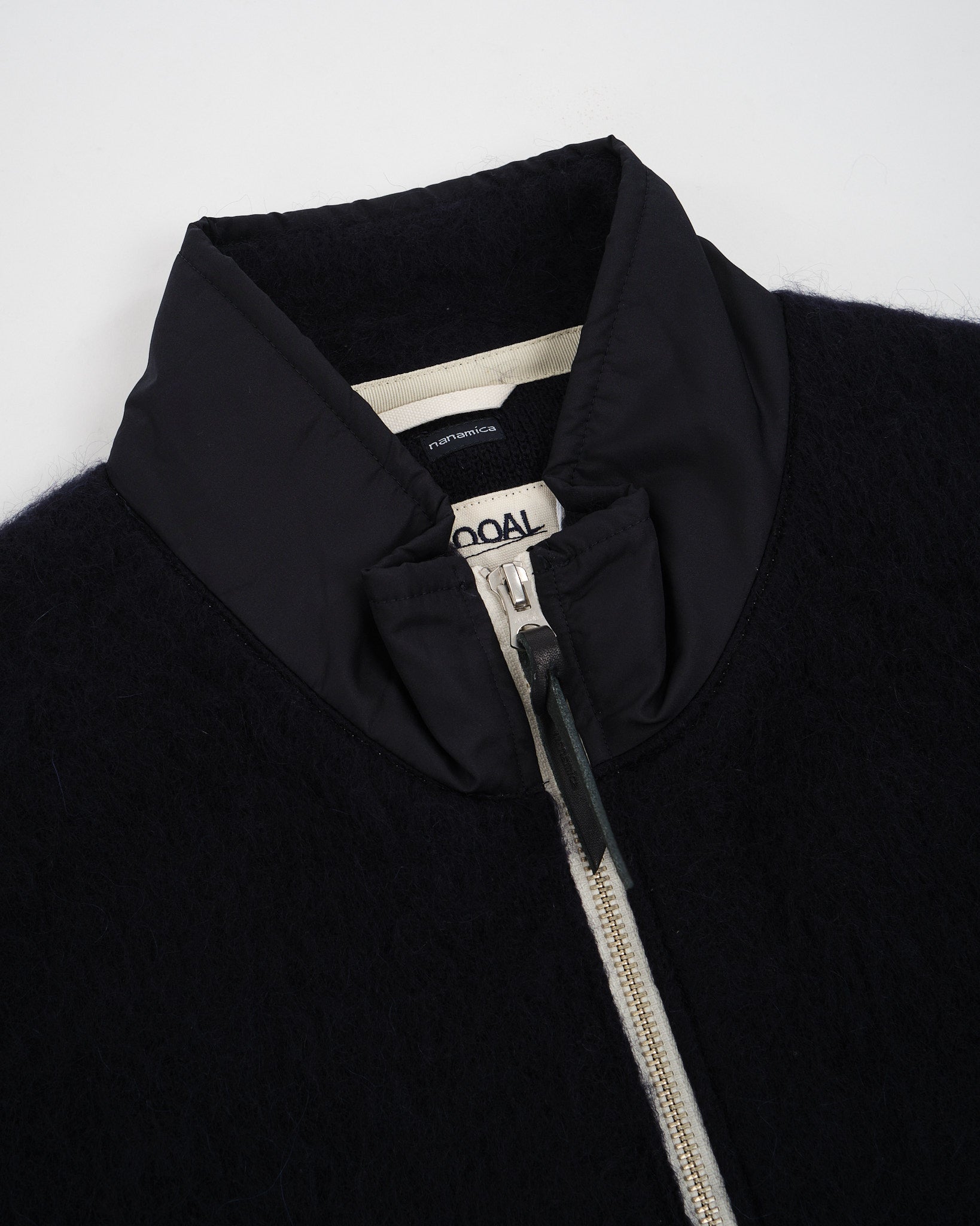 Zip-Up Mohair Vest Navy